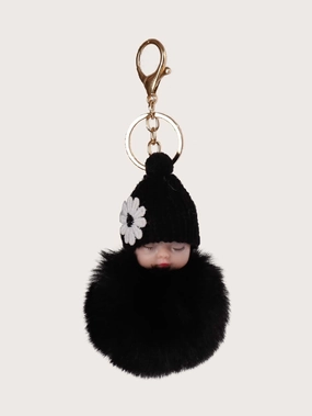 Fluffy Doll Design Bag Charm