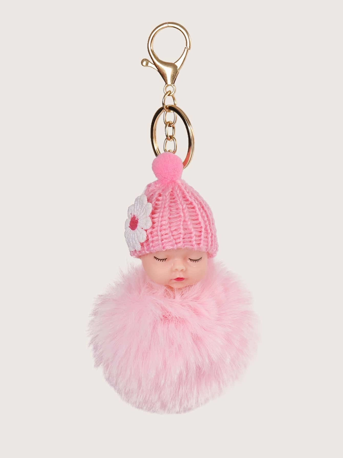 Fluffy Doll Design Bag Charm