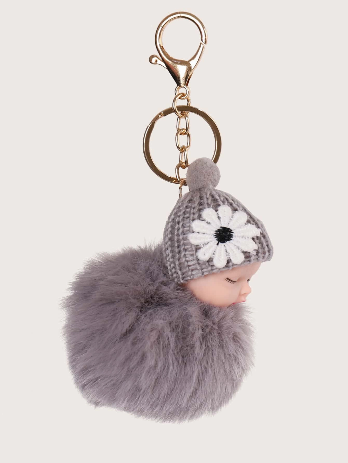 Fluffy Doll Design Bag Charm