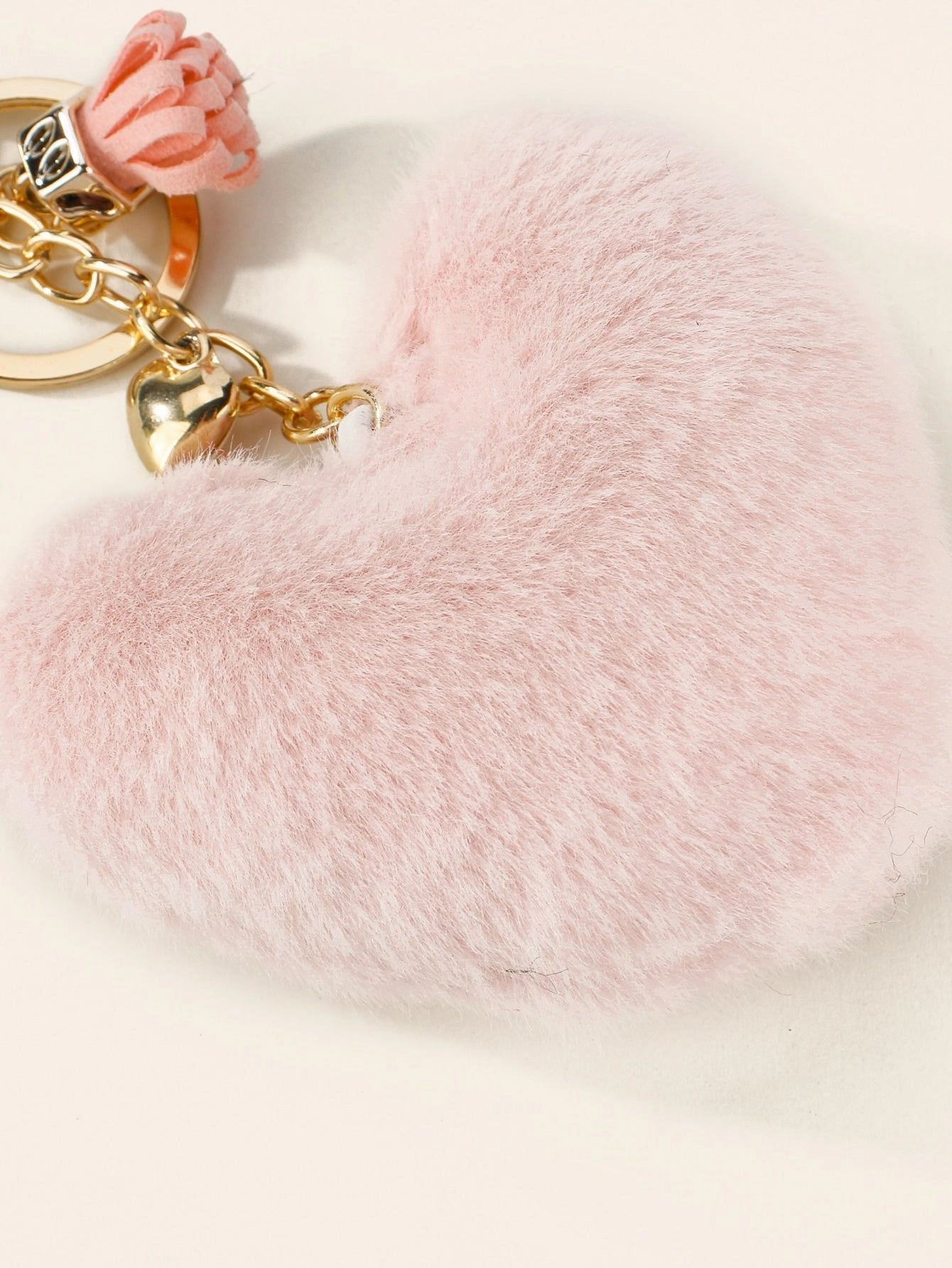 Fluffy Heart Design Bag Charm