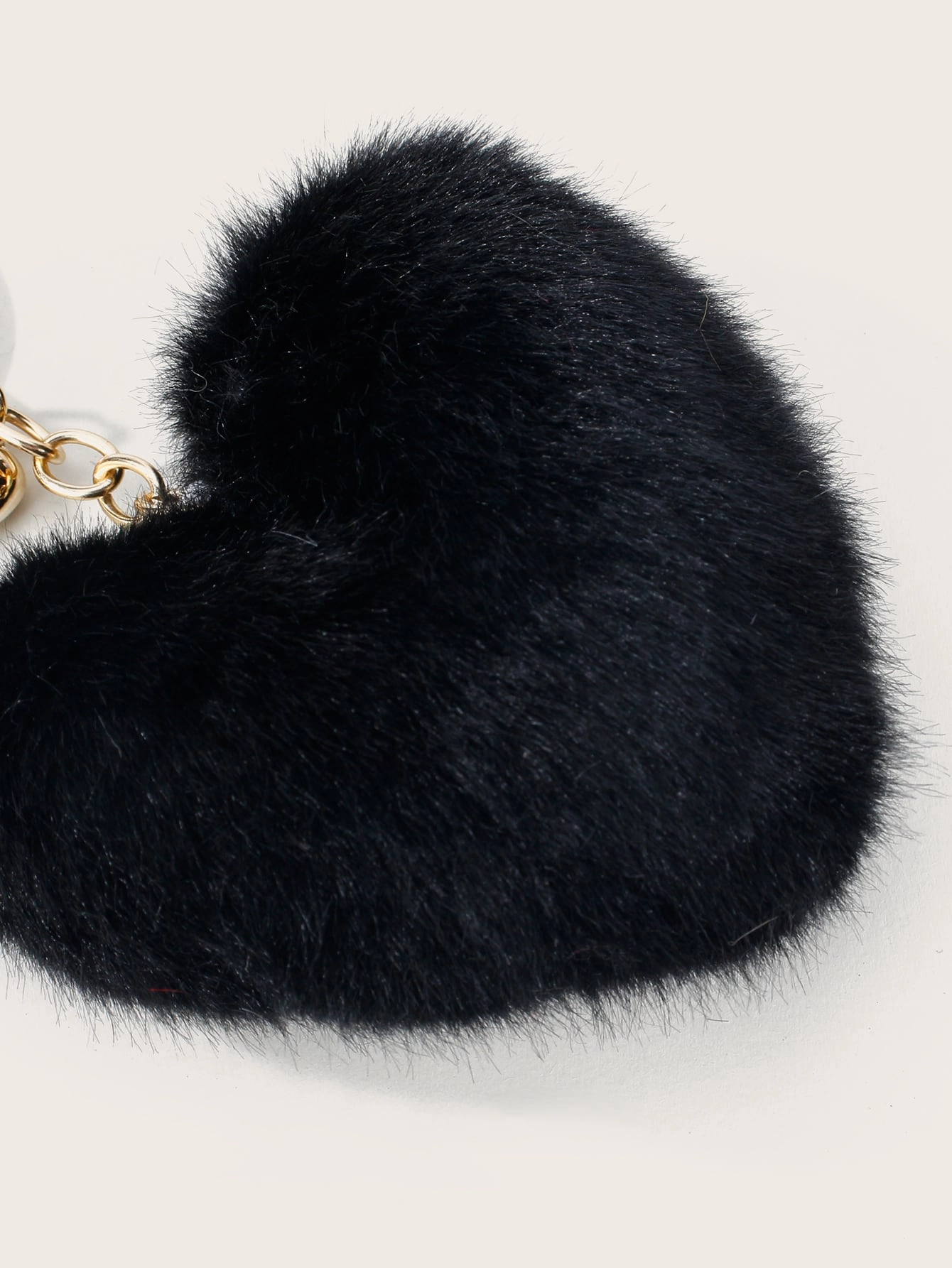 Fluffy Heart Design Bag Charm