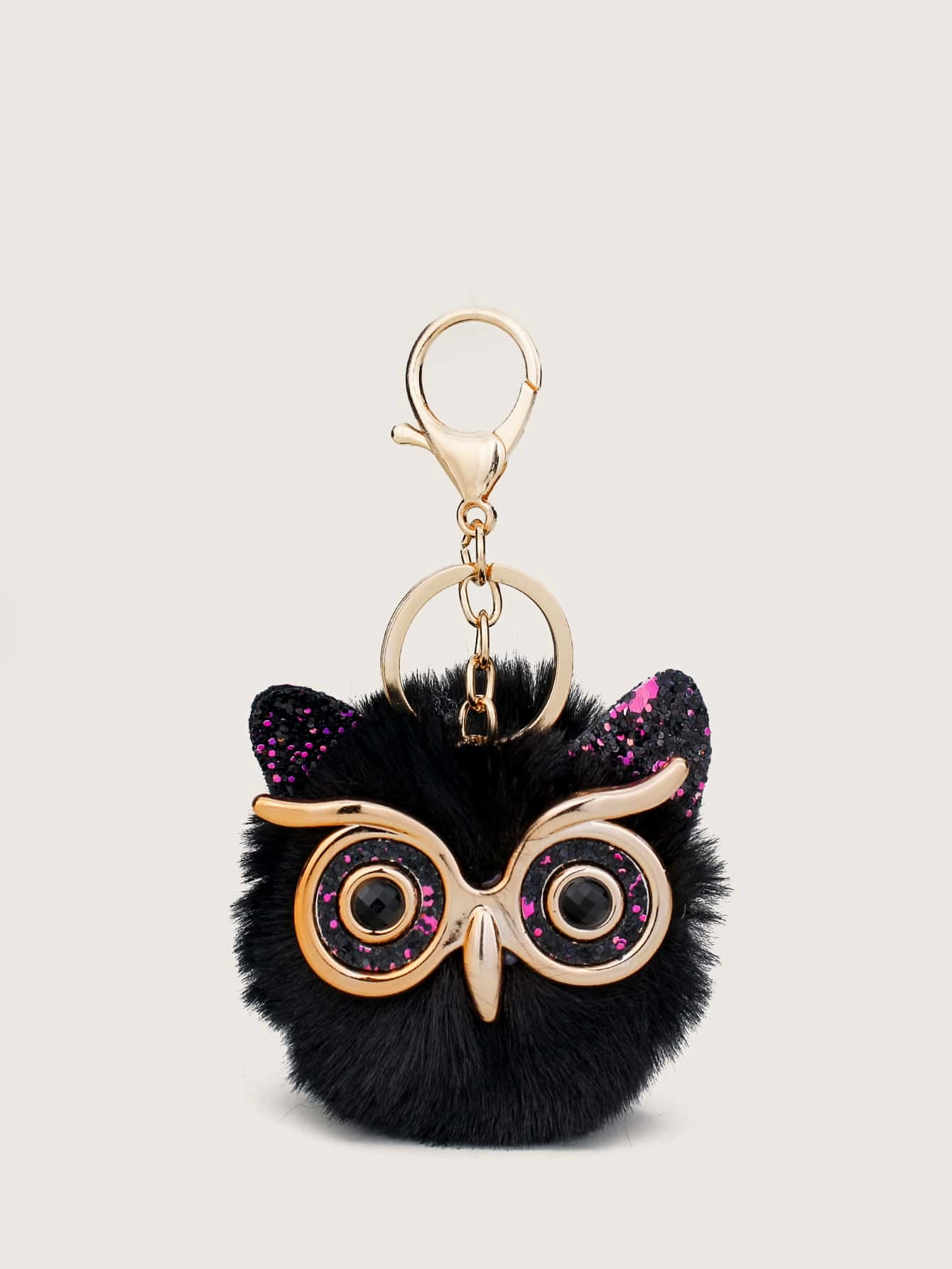 Fluffy Owl Design Bag Charm
