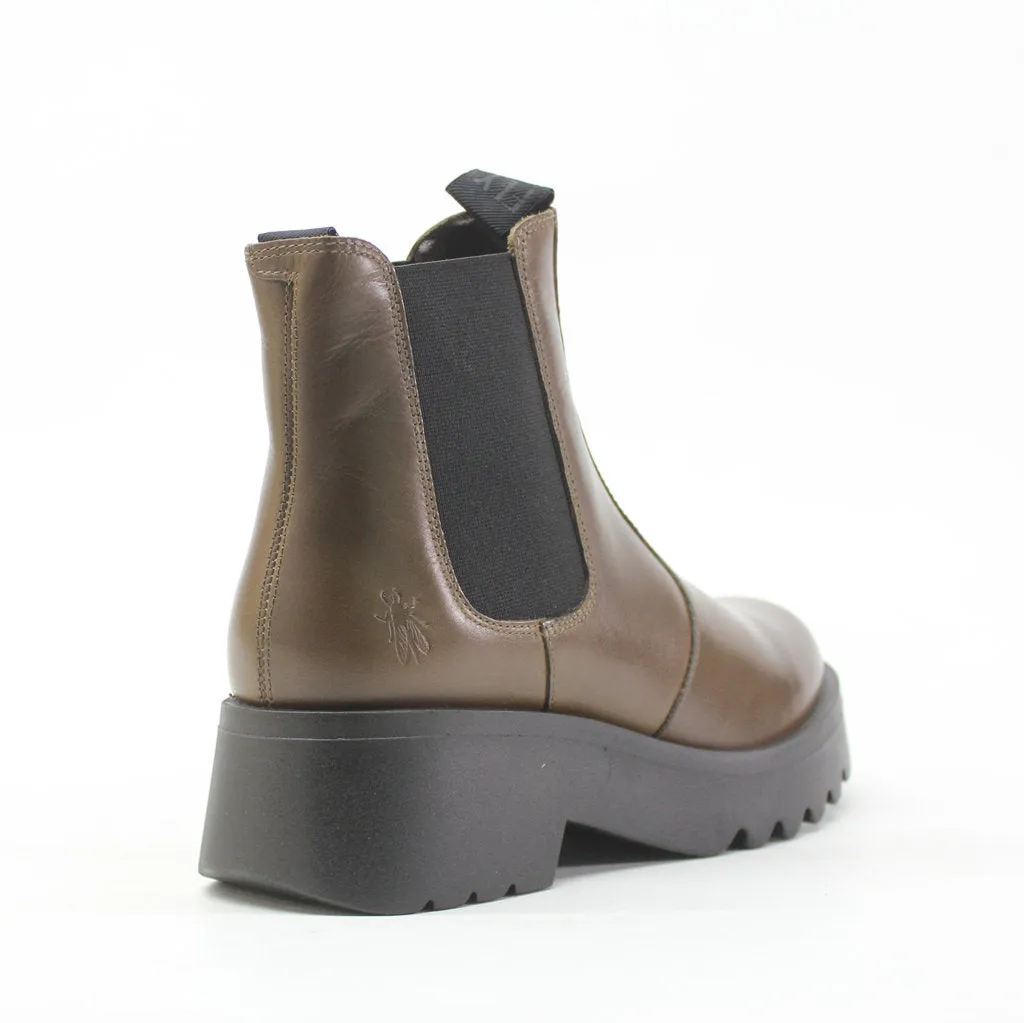 Fly London Medi789Fly Rug Leder Chelsea-Stiefel für Damen