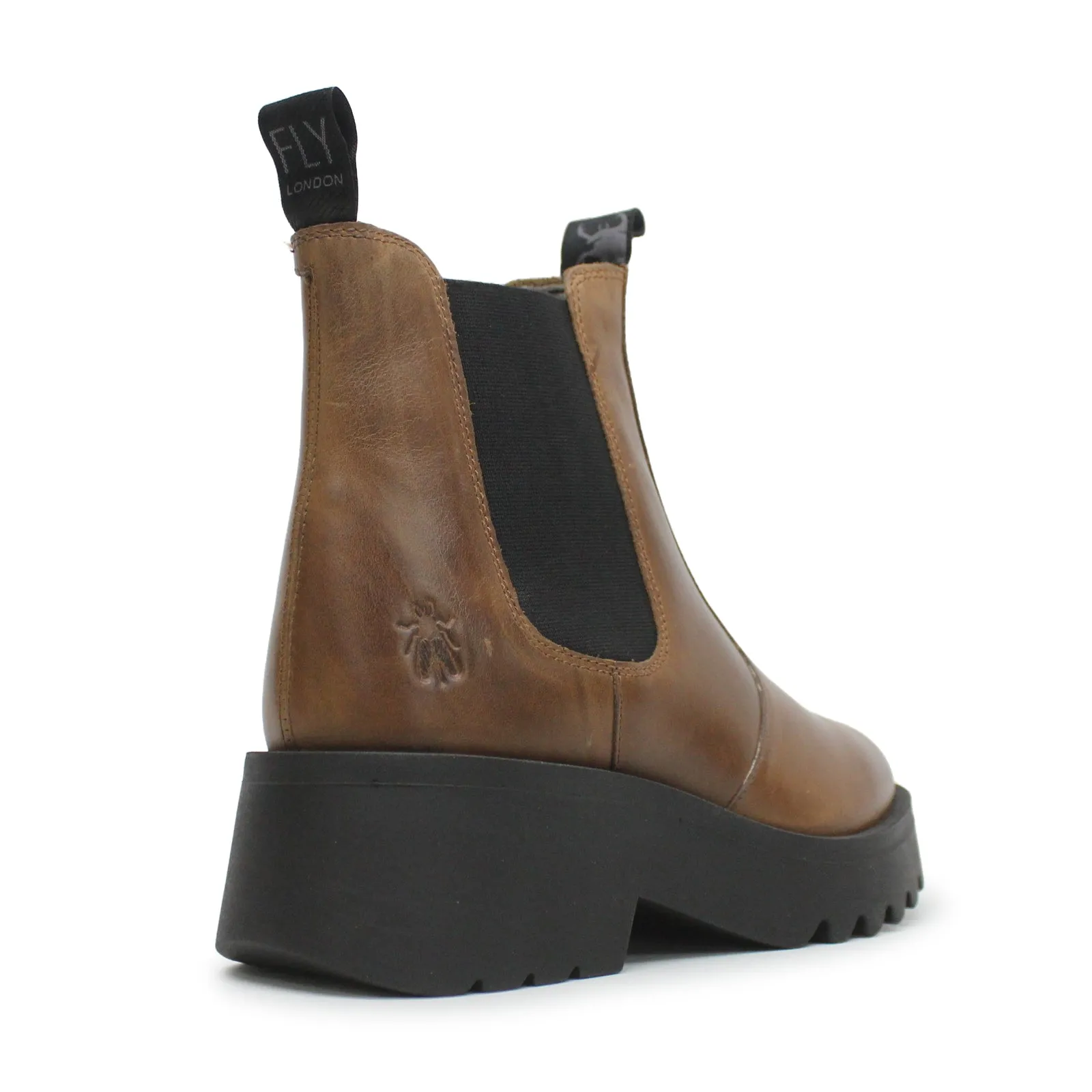 Fly London Medi789Fly Rug Leder Chelsea-Stiefel für Damen