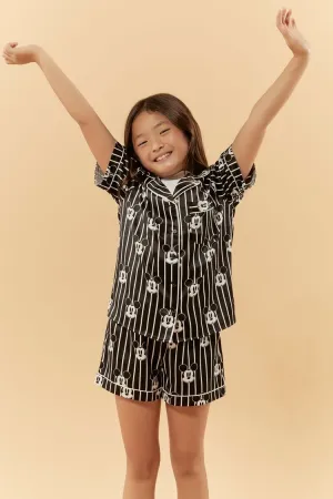 Forever 21 Girls Disney Mickey Mouse Shirt & Shorts Pyjama-Set (Kinder) Schwarz/Mehrfarbig Forever 21