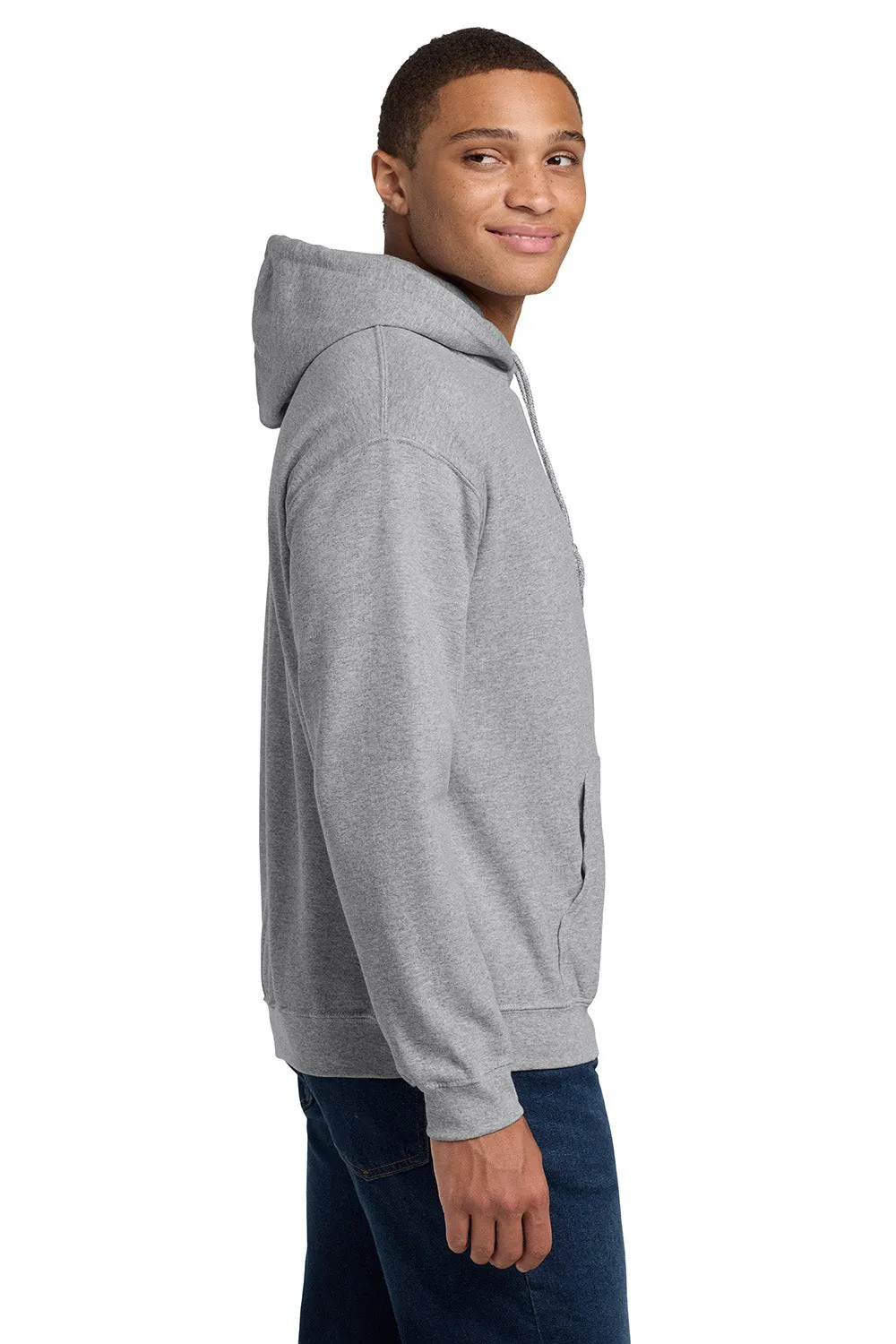 Gildan Herren Kapuzenpullover mit pillenresistentem Stoff und Kangaroo-Tasche - Sportgrau