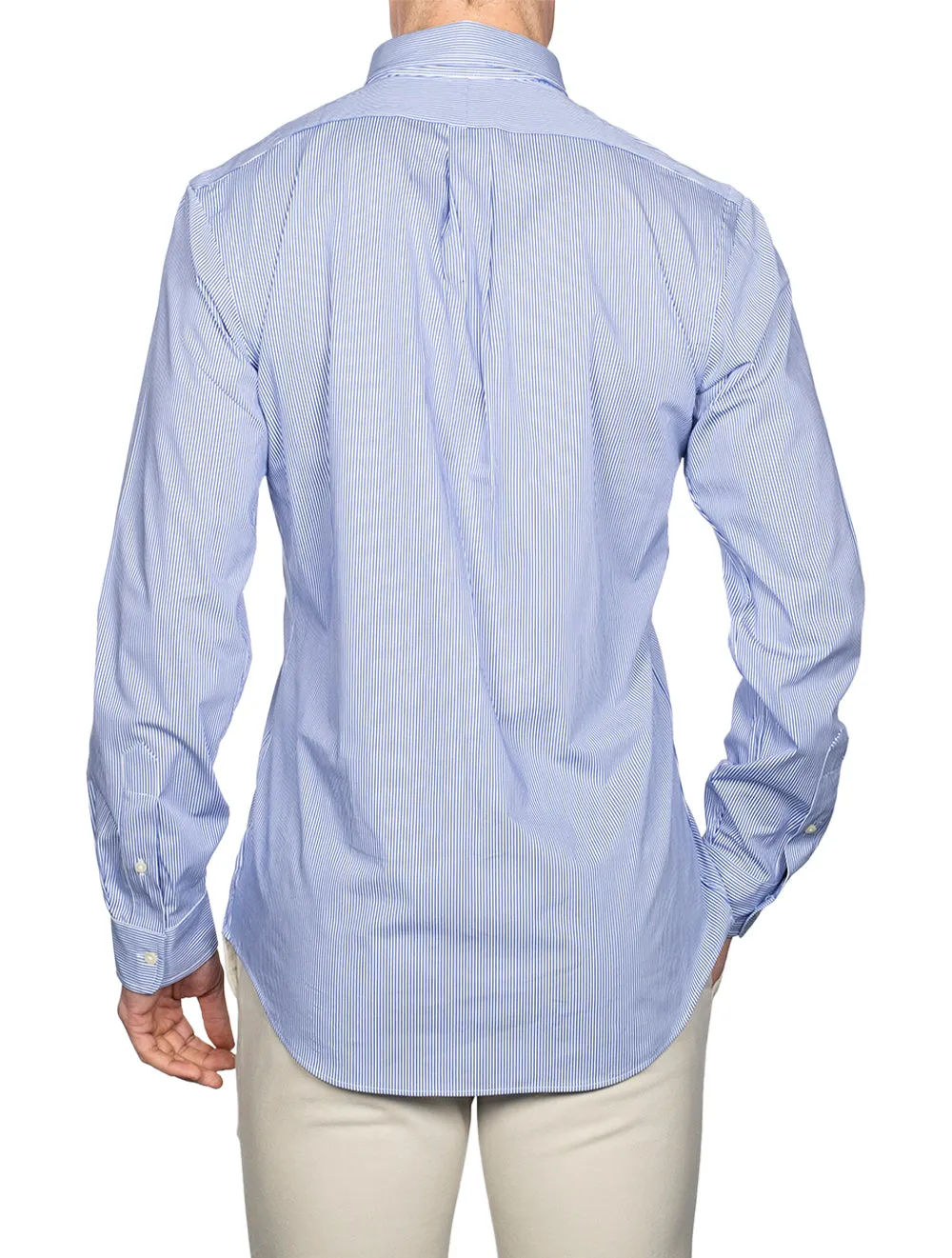 Haaransatz Streifen Hemd Blau