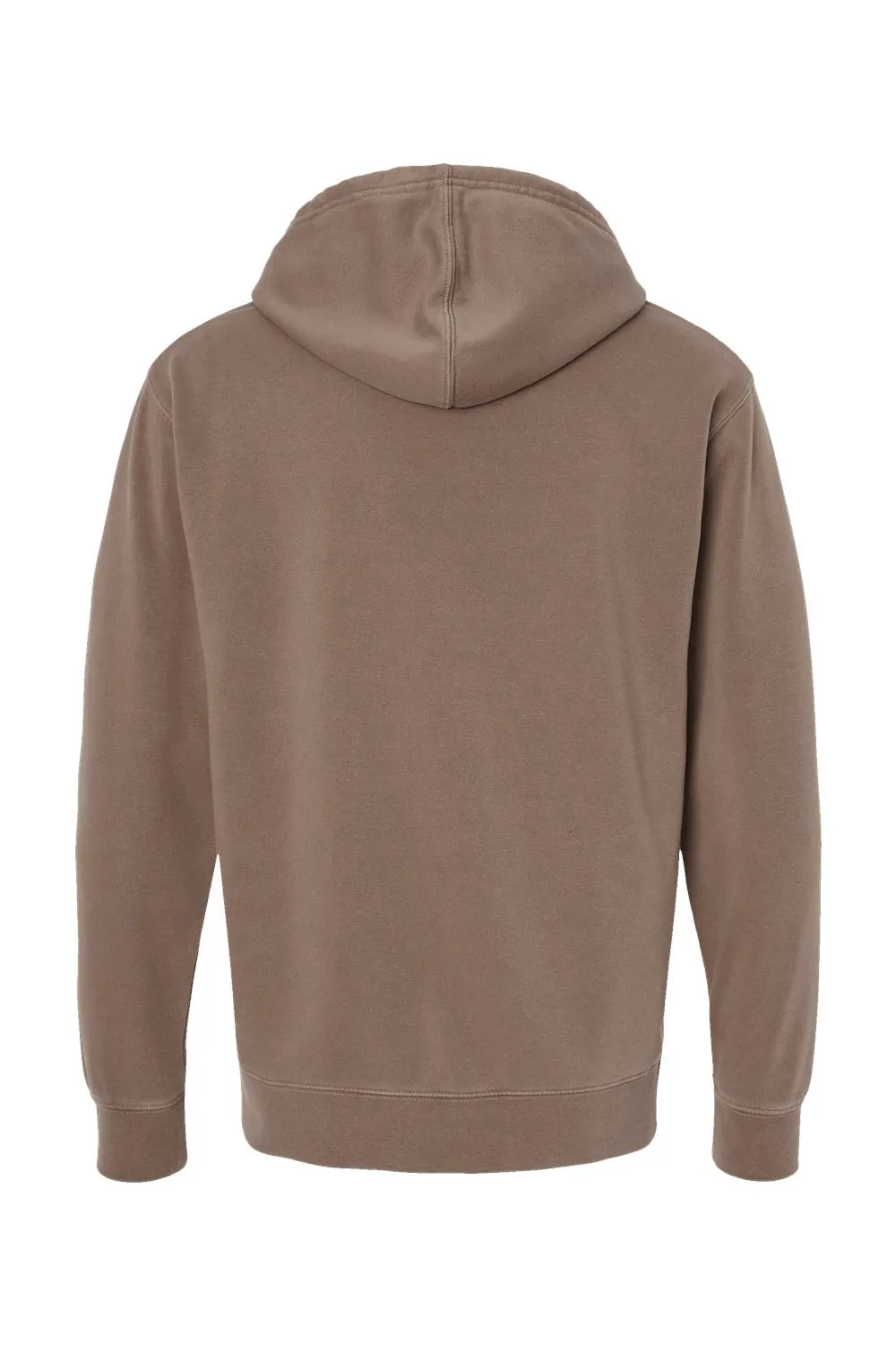 Independent Trading Company Herren Pigmentgefärbte Kapuzenpullover Hoodie mit Beuteltasche - Lehmbraun