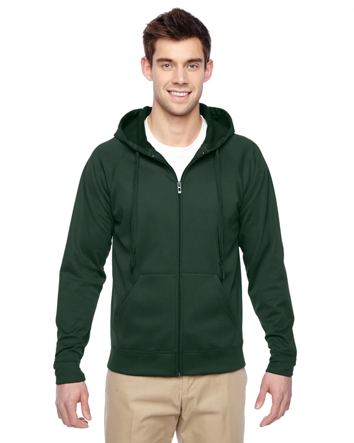 Jerzees PF93MR Herren 6 Unzen DRI-POWER SPORT Kapuzenpullover mit Reißverschluss