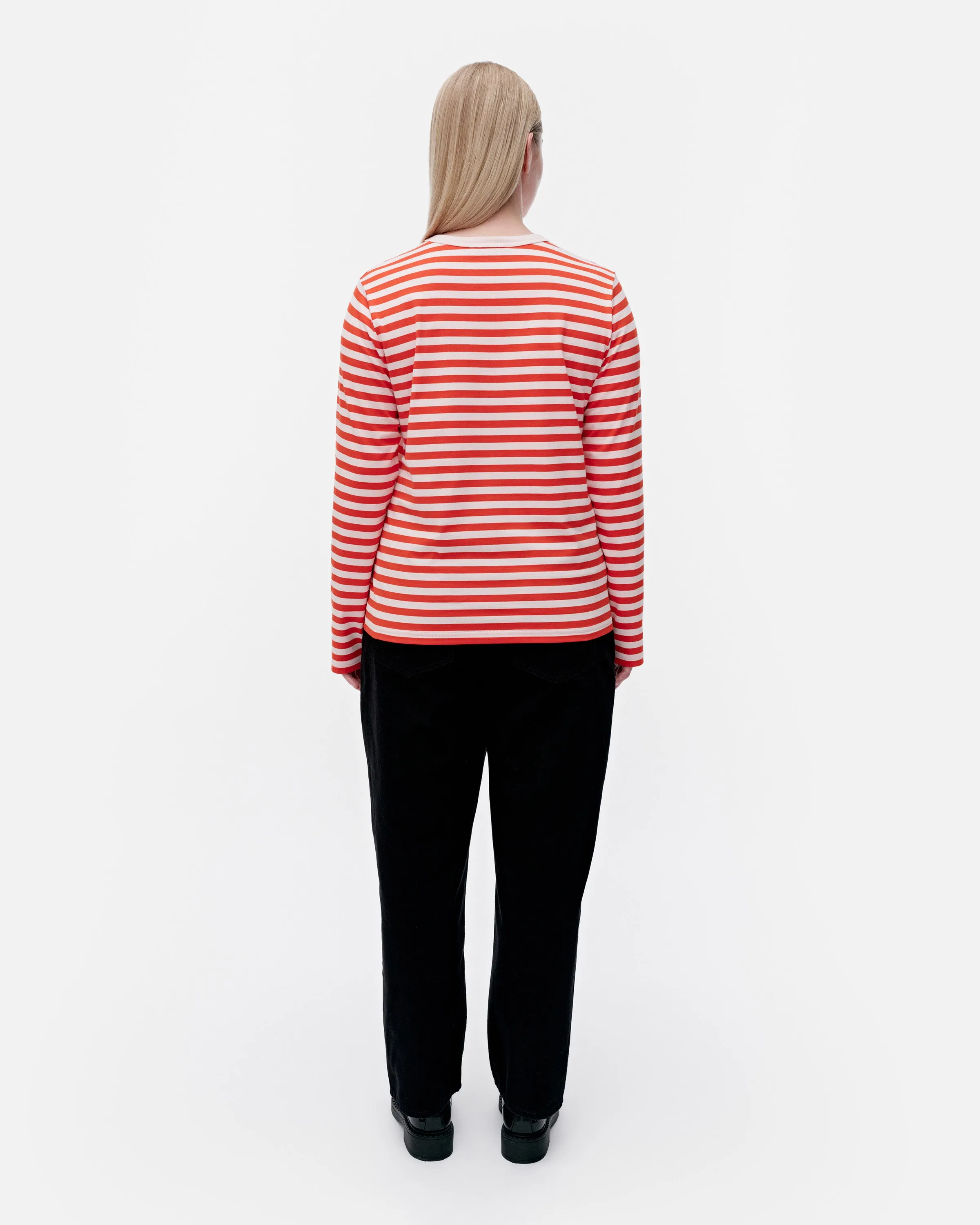 Kioski Tasaraita Unikko Langarm-Shirt 66cm Bekleidung_Marimekko