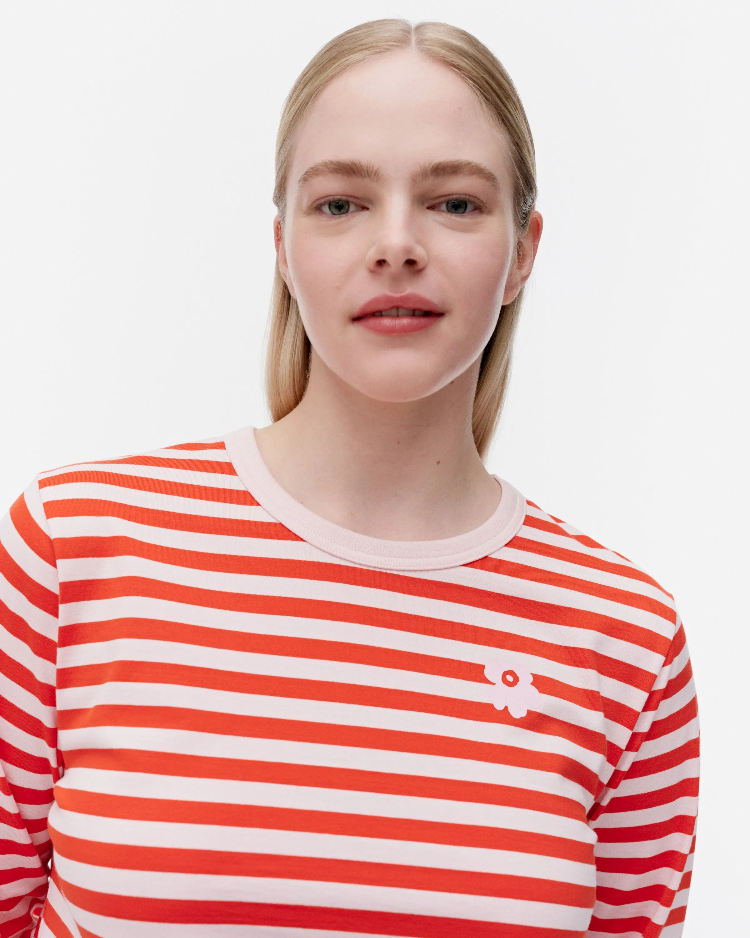 Kioski Tasaraita Unikko Langarm-Shirt 66cm Bekleidung_Marimekko