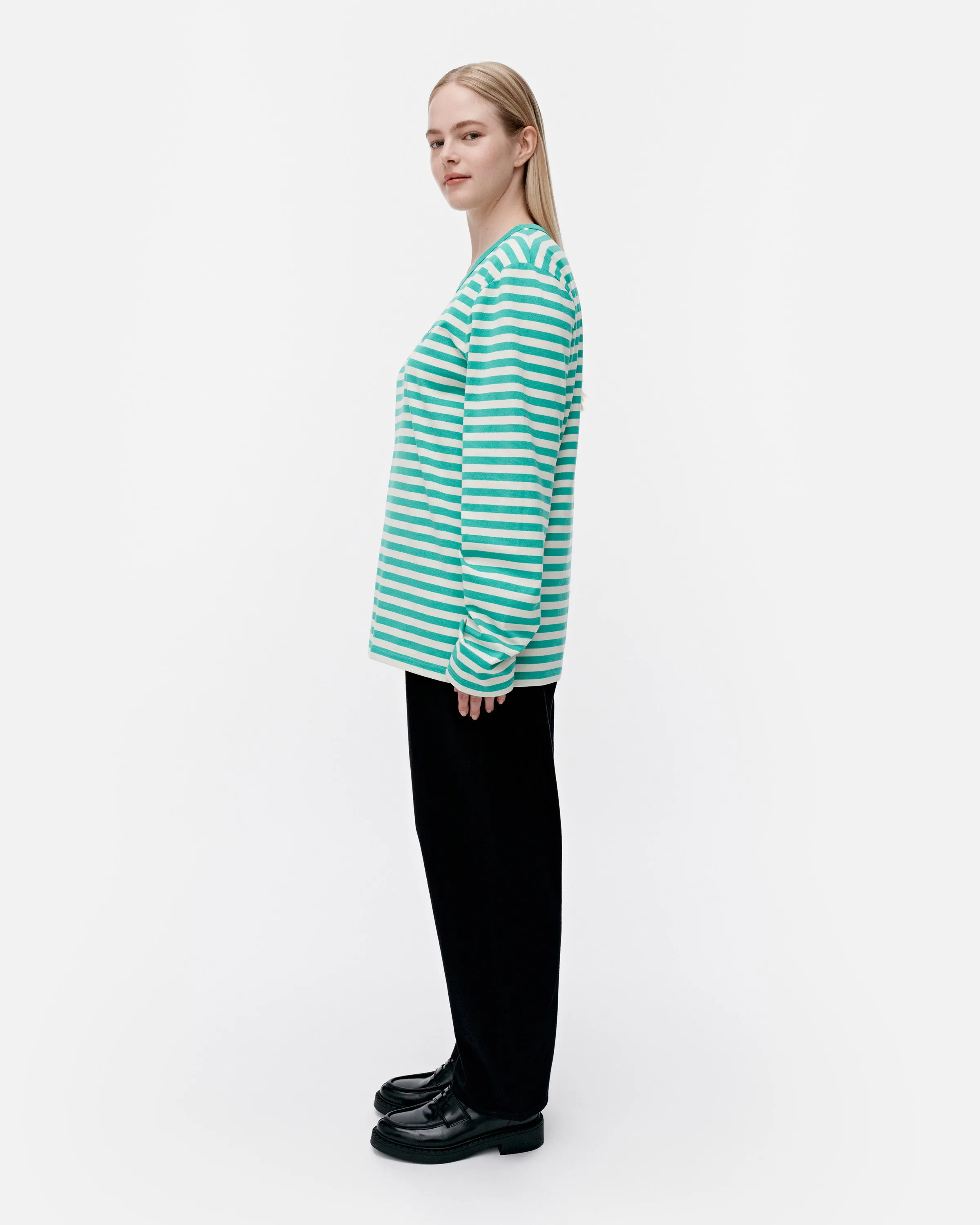 Kioski Tasaraita Unisex Unikko Langarm-Shirt 71cm Bekleidung_Marimekko