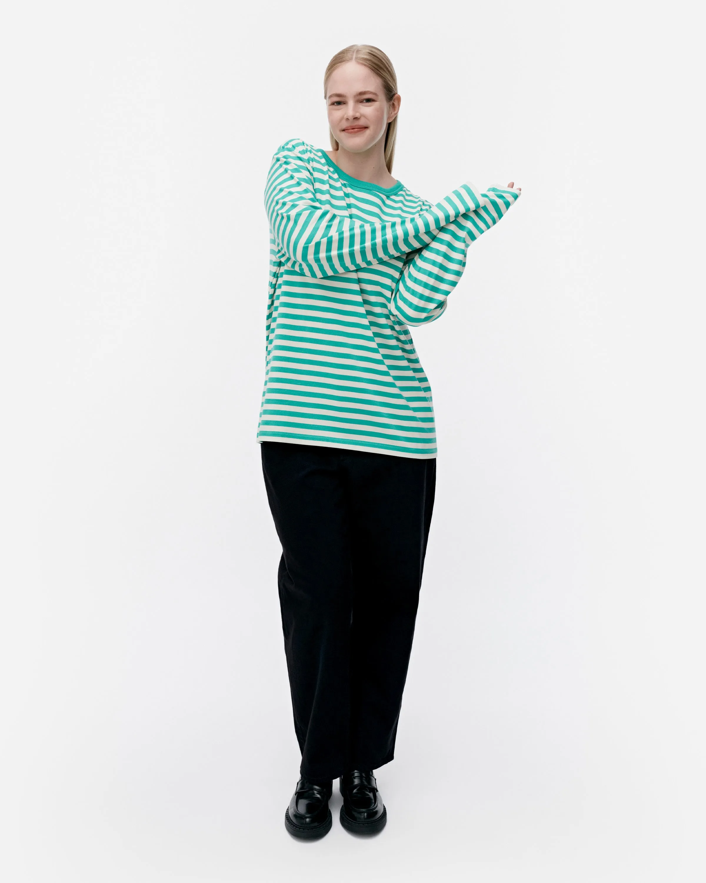 Kioski Tasaraita Unisex Unikko Langarm-Shirt 71cm Bekleidung_Marimekko