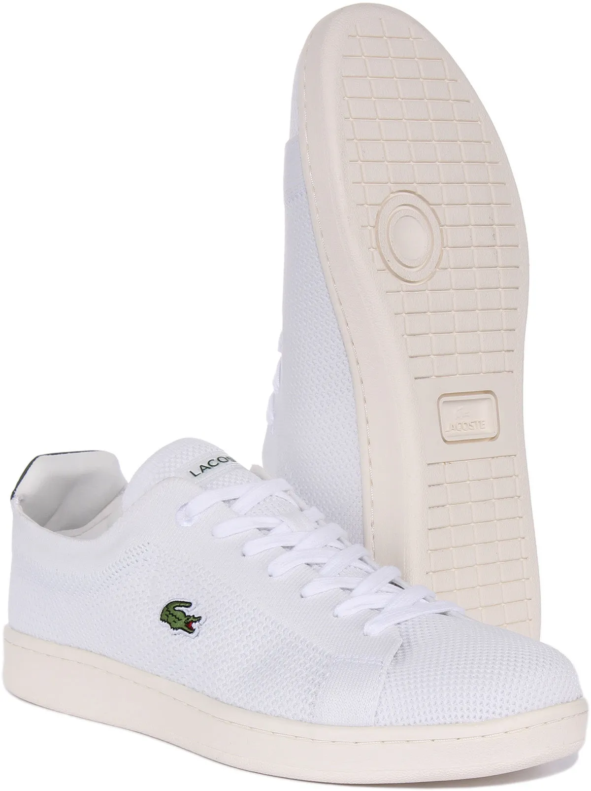 Lacoste Carnaby Piqué in Weiß Grün für Herren Schuhe Lacoste