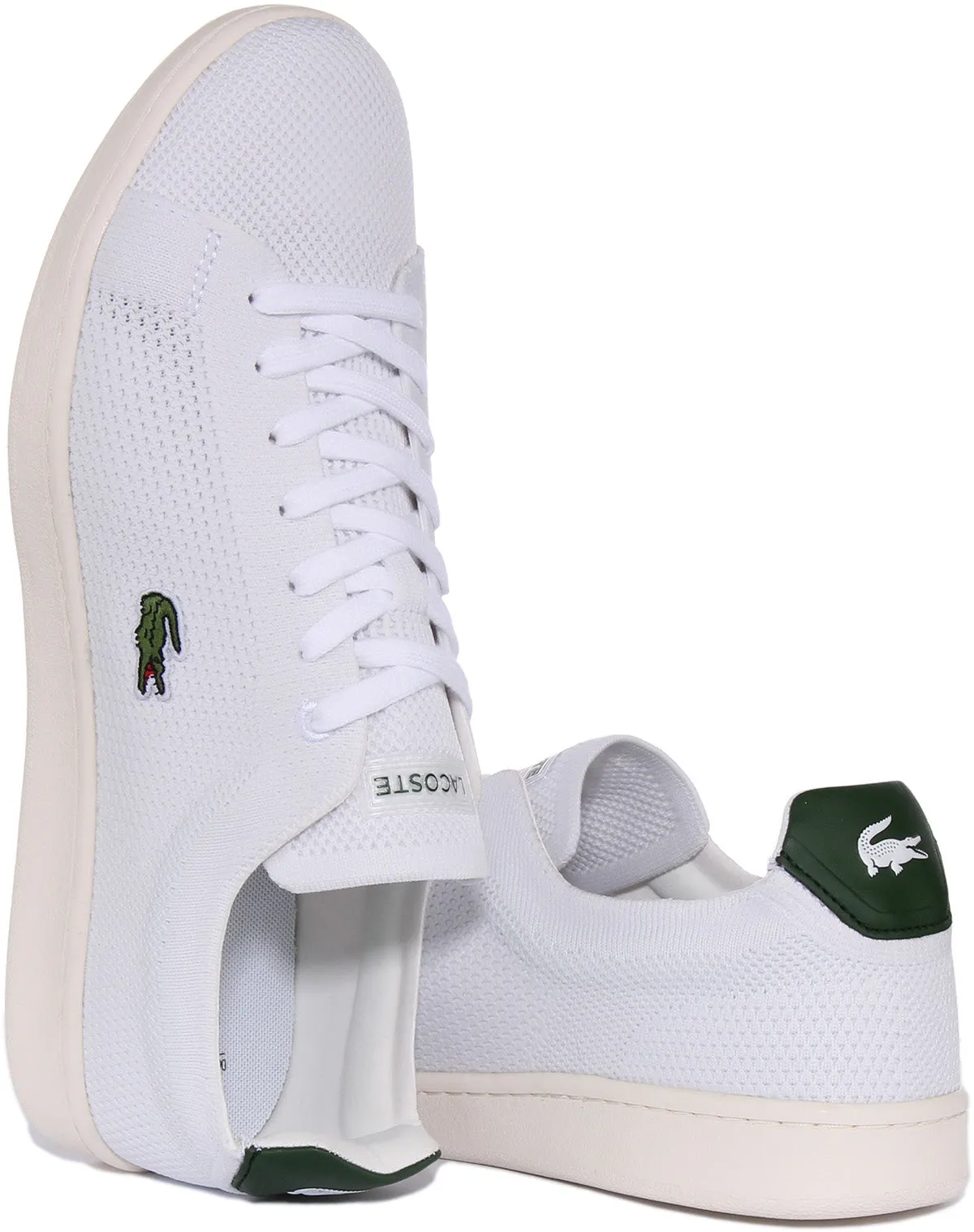 Lacoste Carnaby Piqué in Weiß Grün für Herren Schuhe Lacoste