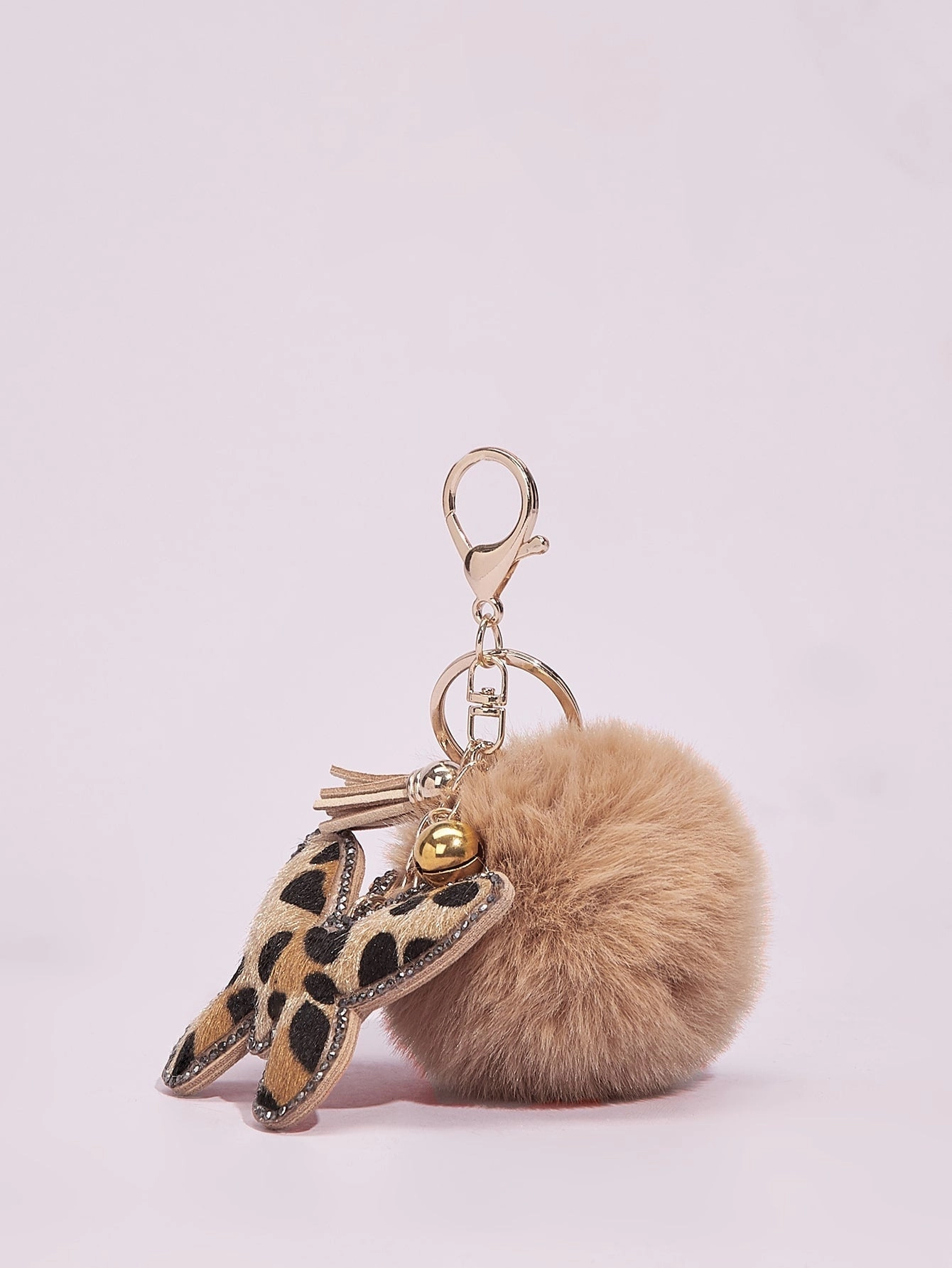 Leopardenfalter & Pompon-Deko-Anhänger für Taschen