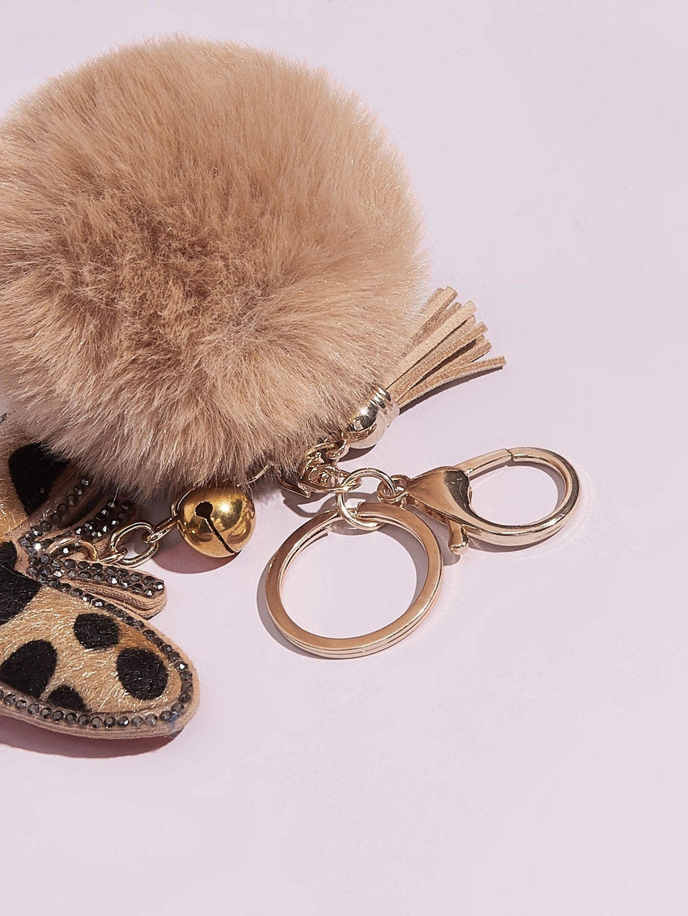 Leopardenfalter & Pompon-Deko-Anhänger für Taschen