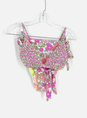 Maaji Größe M/L Weiß/Mehrfarbig Umkehrbarer Blumen-Badeanzug 2-teiliger Bikini