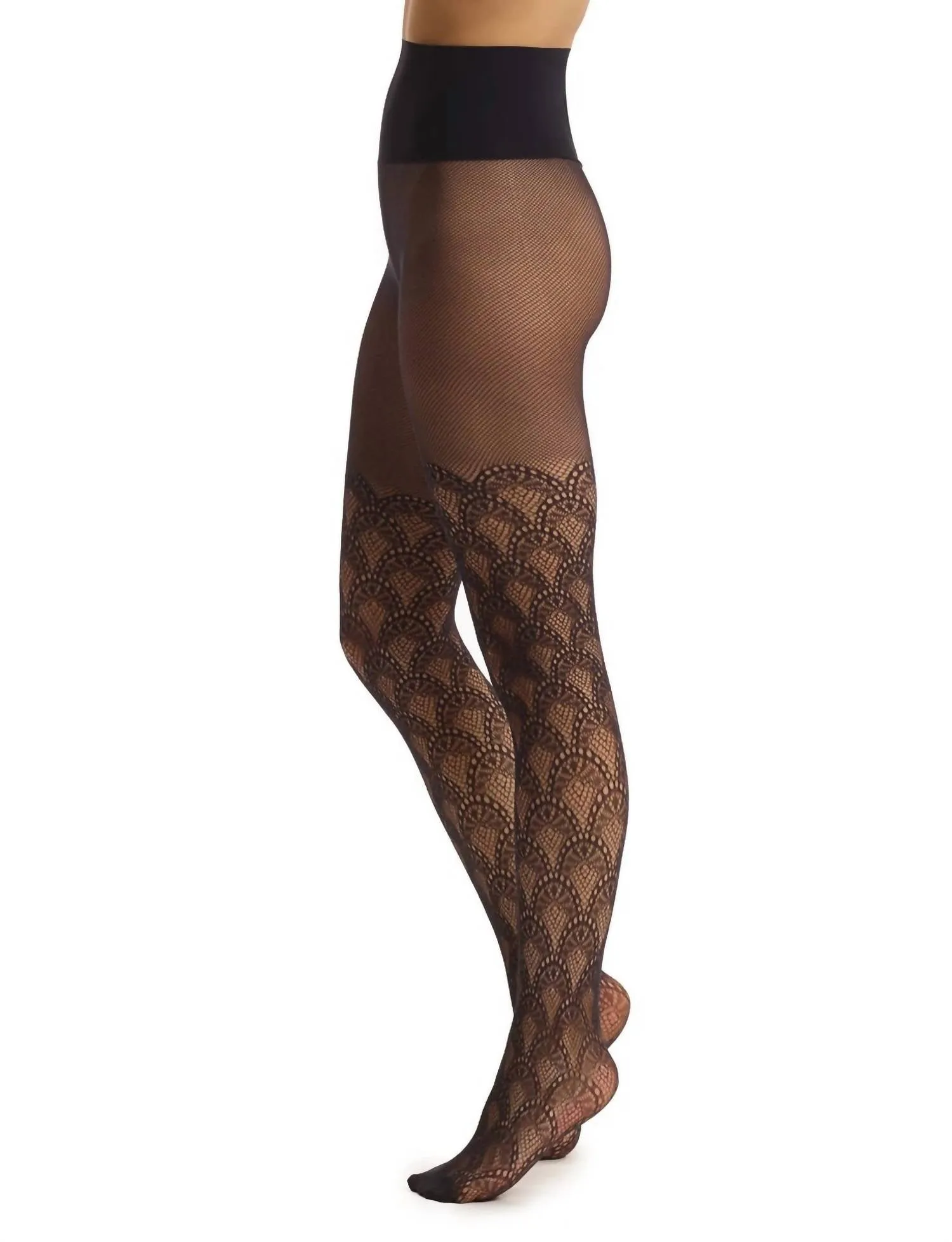 Marais Faux Oberschenkelhohe Strumpfhose in Schwarz