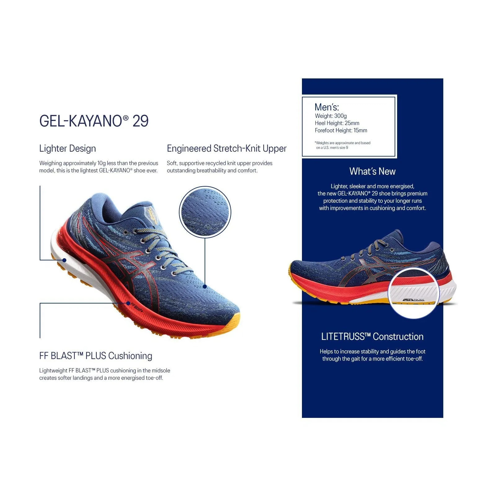 Herren Asics Gel-Kayano 29 Tomate/Schwarz