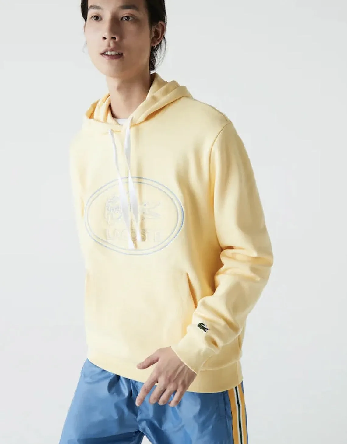 Herren Kapuzenpullover mit besticktem Logo, Piqué-Fleece, gelb, Patagonia Kleidung