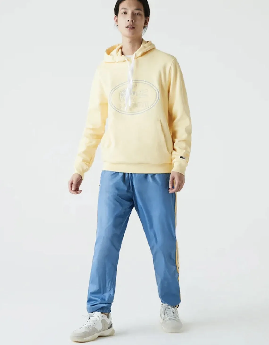 Herren Kapuzenpullover mit besticktem Logo, Piqué-Fleece, gelb, Patagonia Kleidung