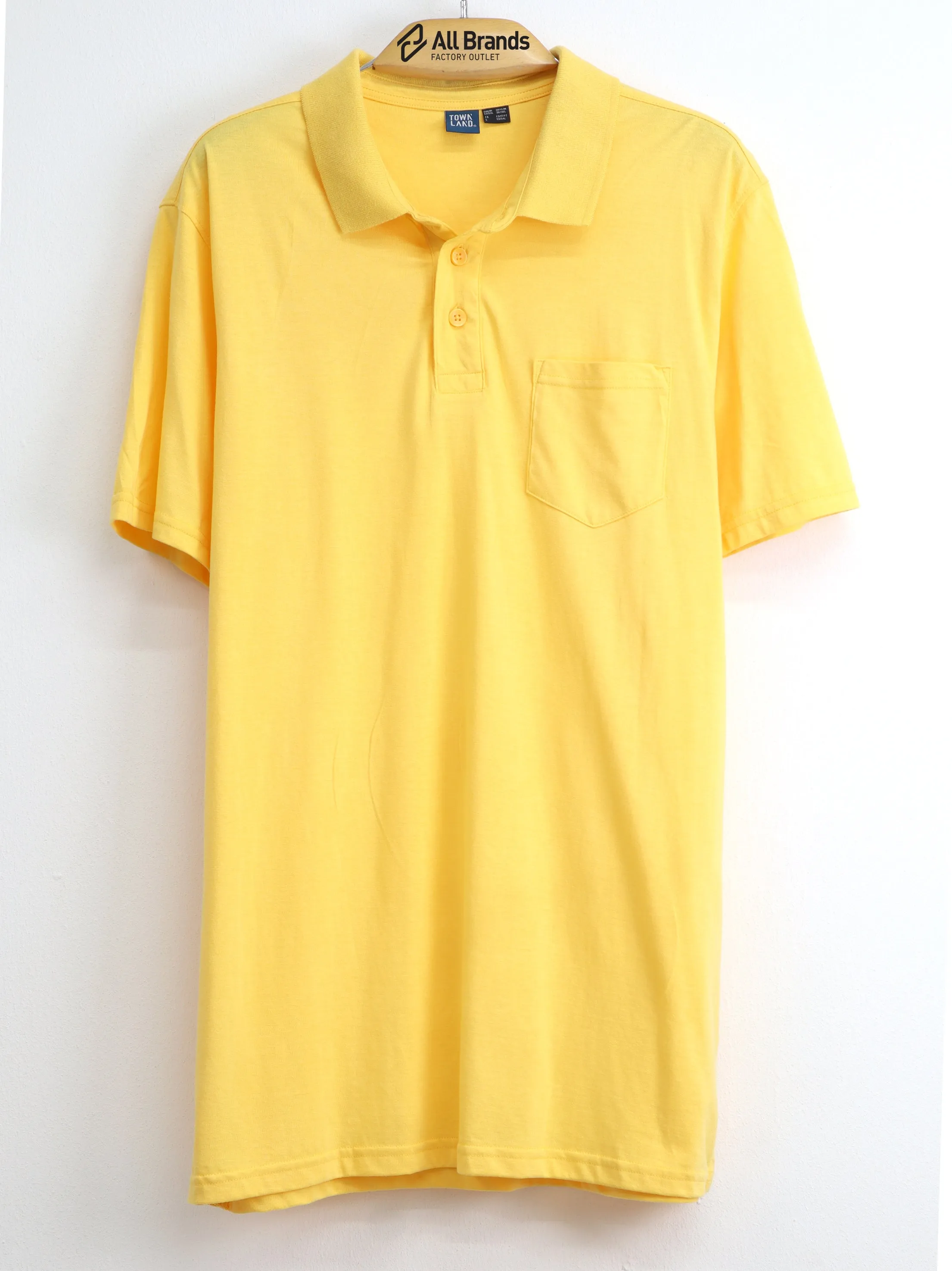 Herren Polo-Shirt mit Seitentasche, Gelb