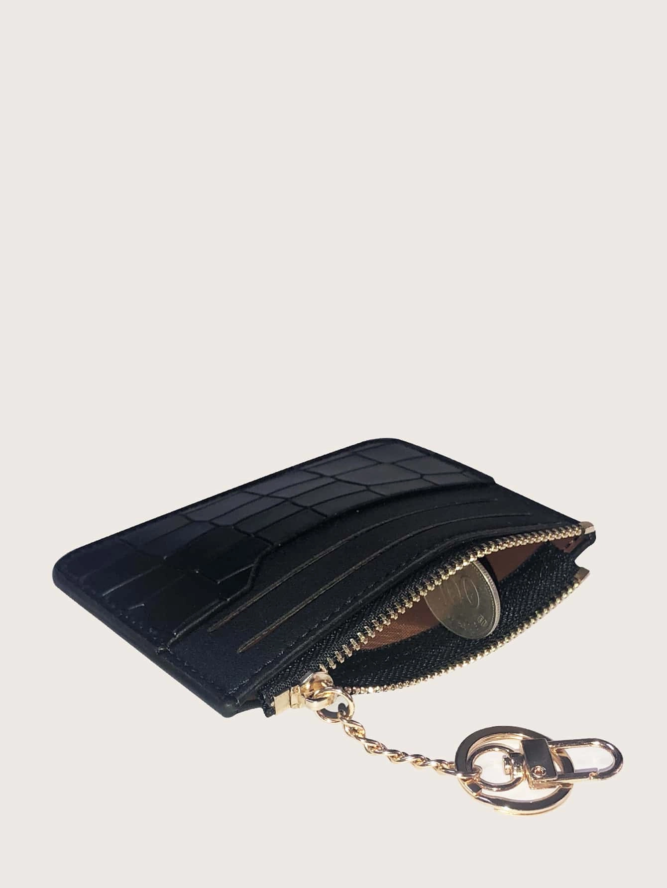 Minimalist Croc Embossed Card Holder