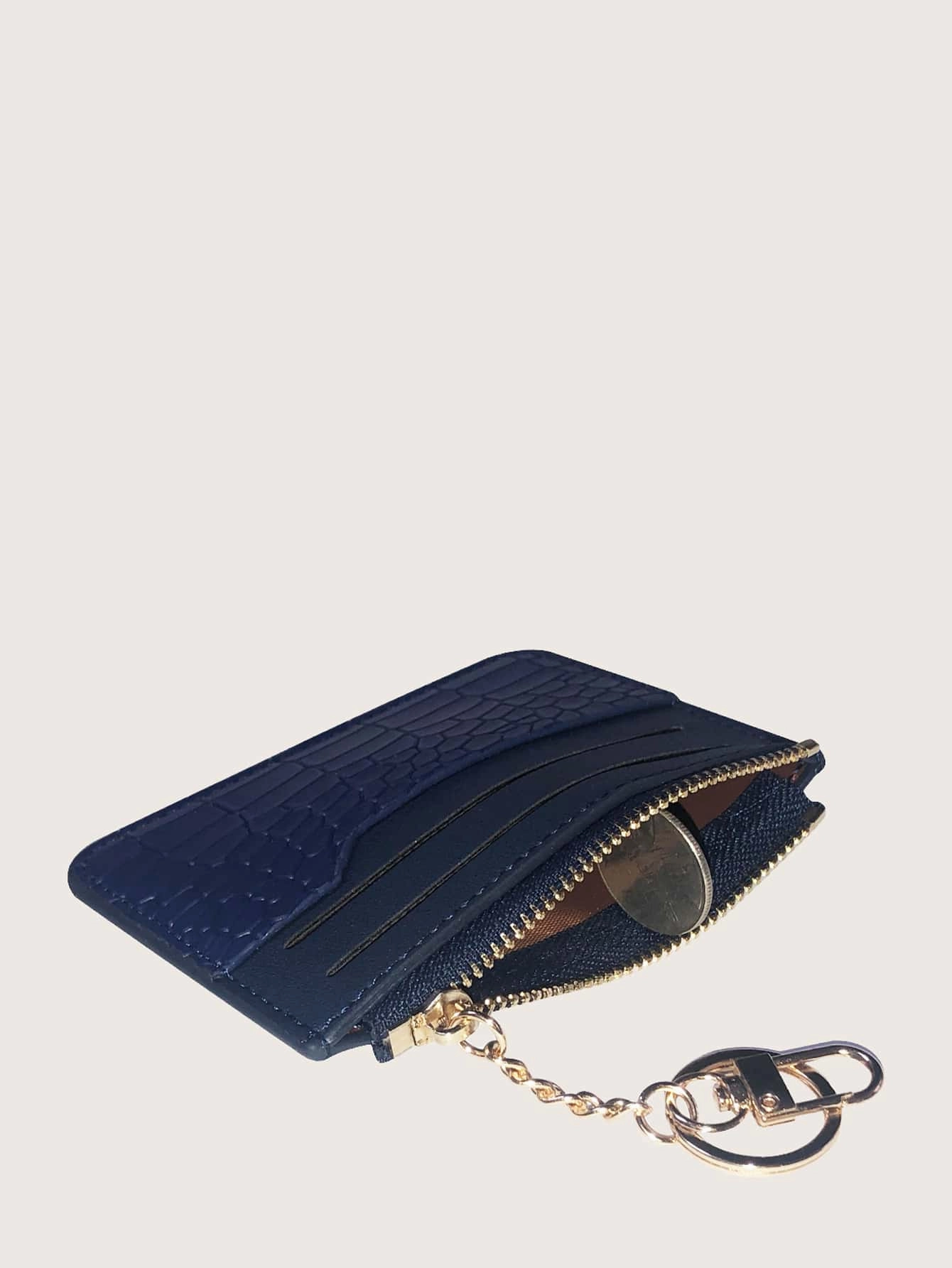 Minimalist Croc Embossed Card Holder