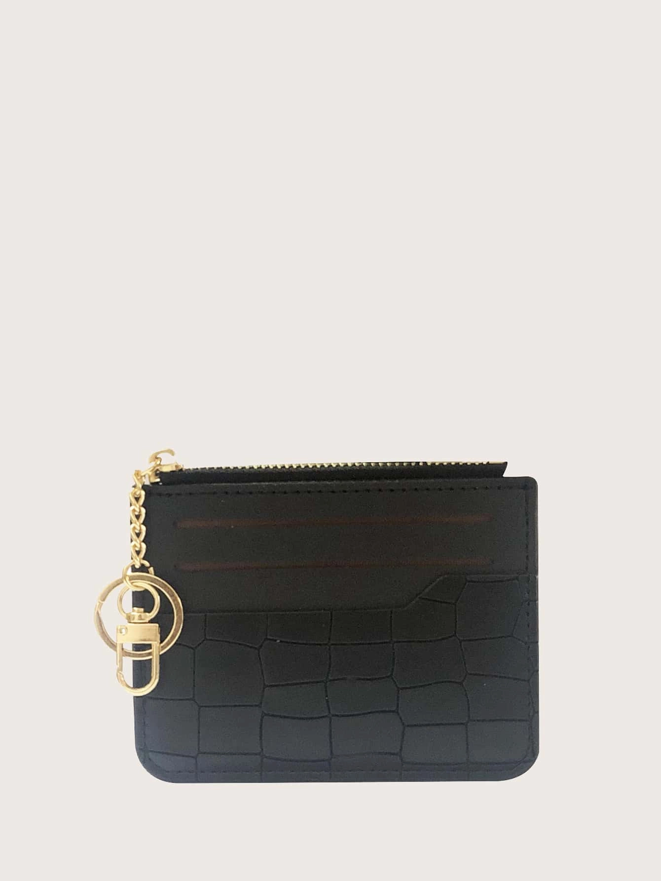 Minimalist Croc Embossed Card Holder