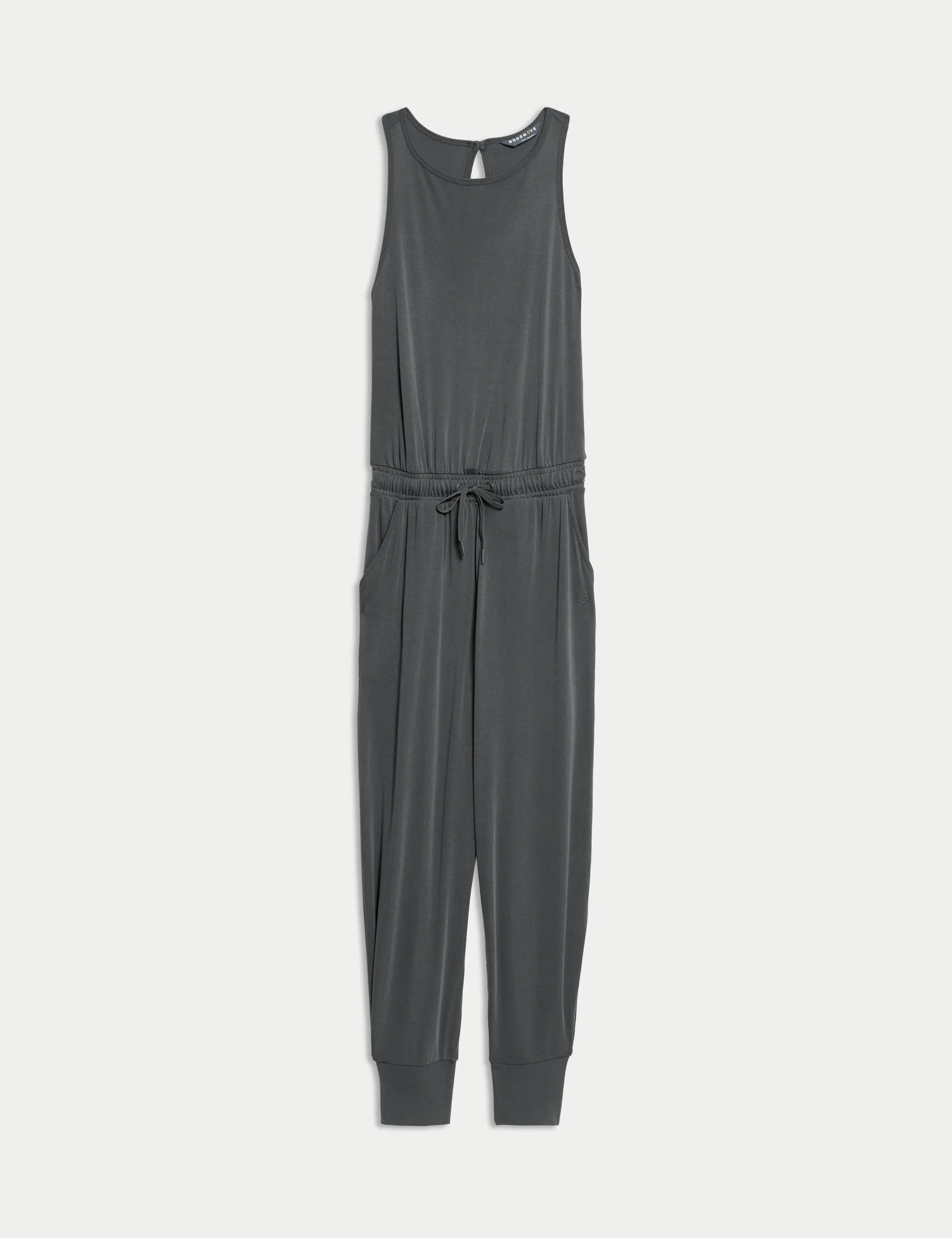 Modal Reich Rippig Entspannt Jumpsuit - Kohle