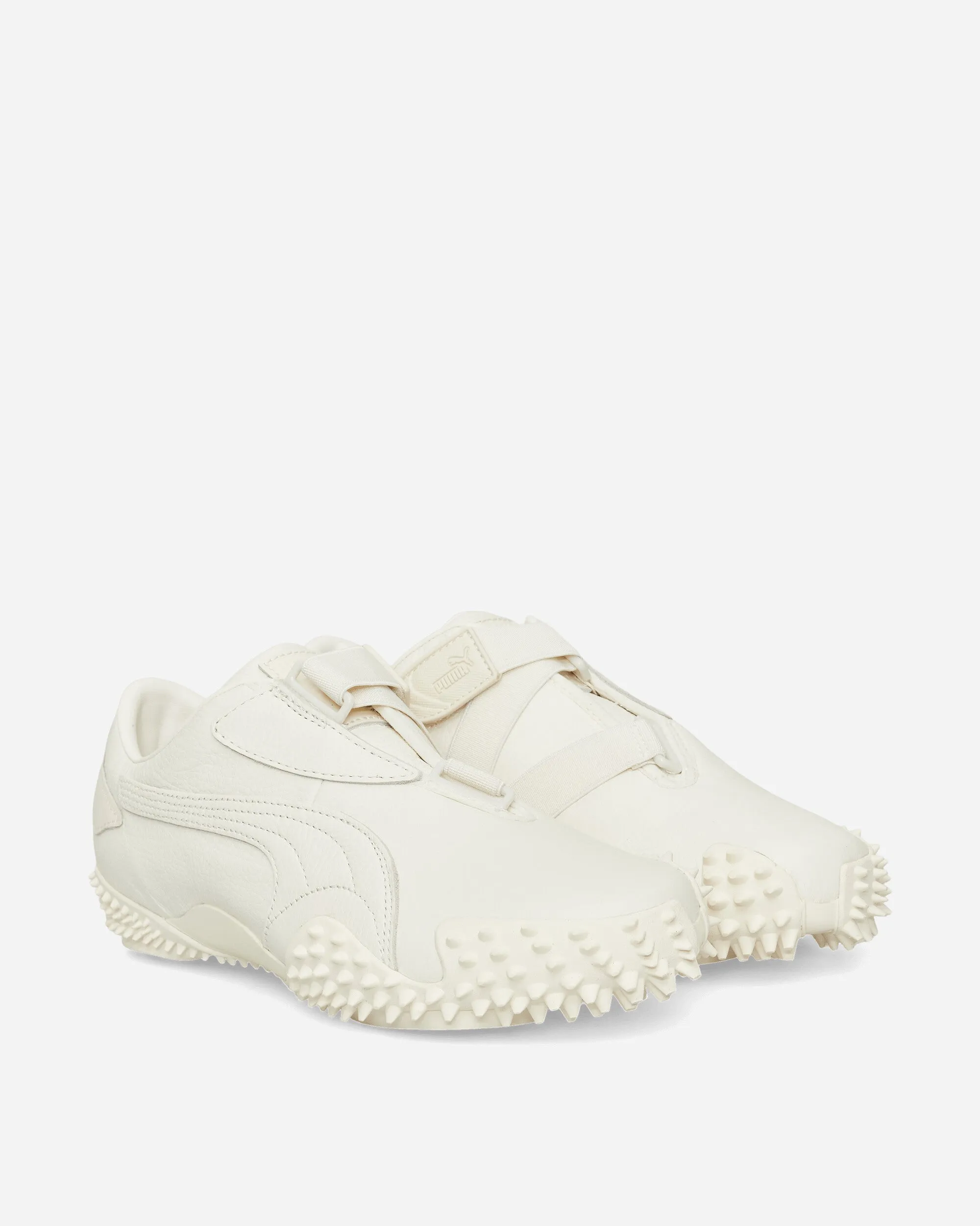 Mostro Leder-Sneakers Mattes Elfenbein