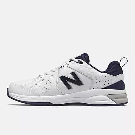 NEW BALANCE HERRSCHUH 624V5 WEIß/NAVY (2E WEITE)