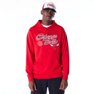 New Era Sweatshirts und Hoodies Chicago Bulls Schriftzug Roter Pullover Hoodie