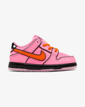 NIKE X THE POWERPUFF GIRLS NIKE SB DUNK BLOSSOM PINK TODDLER (NEU)