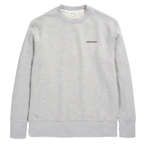 Norse Projects Arne Logo Sweat Hellgrau Melange