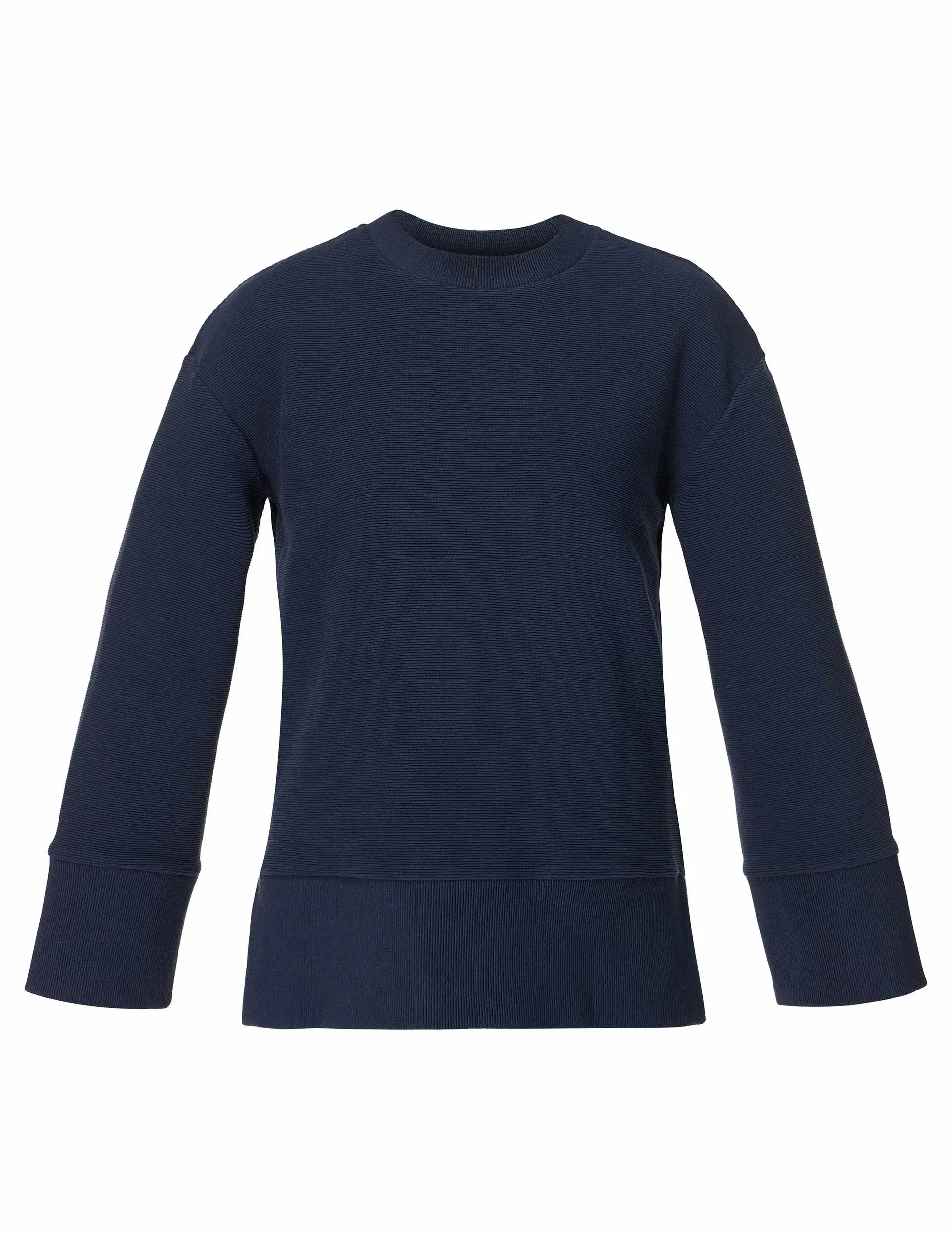 Friedliches Rippen-Sweatshirt - Marineblau