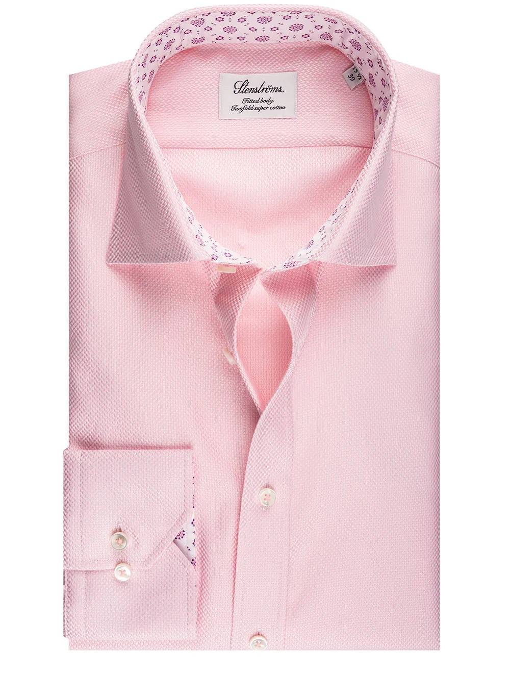 Rosa Blumen-Einlage Figurbetontes Shirt