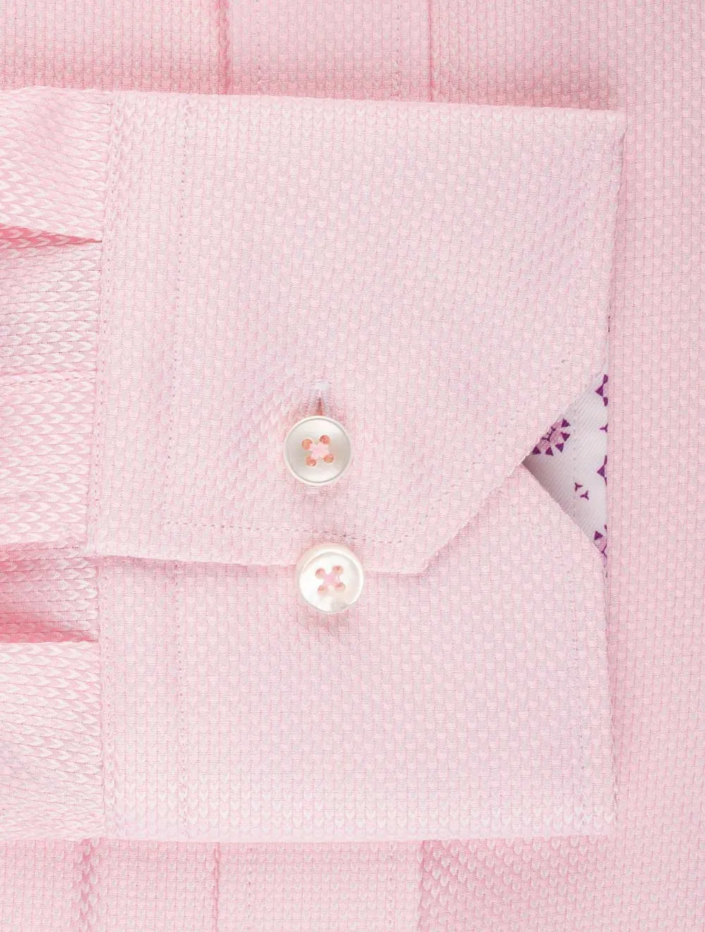 Rosa Blumen-Einlage Figurbetontes Shirt