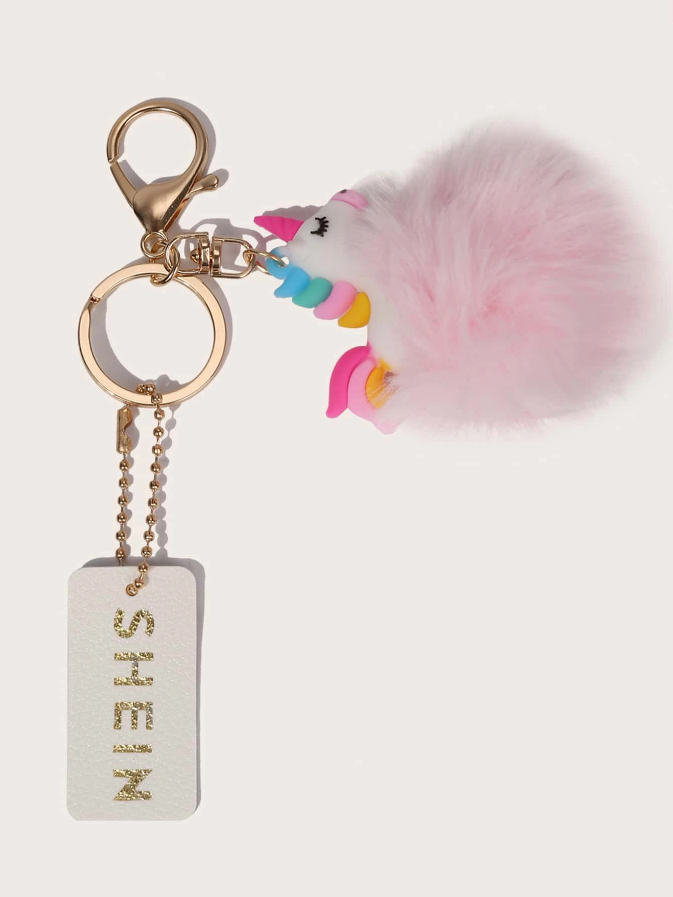 Pom-pom Decor Unicorn Shaped Bag Charm