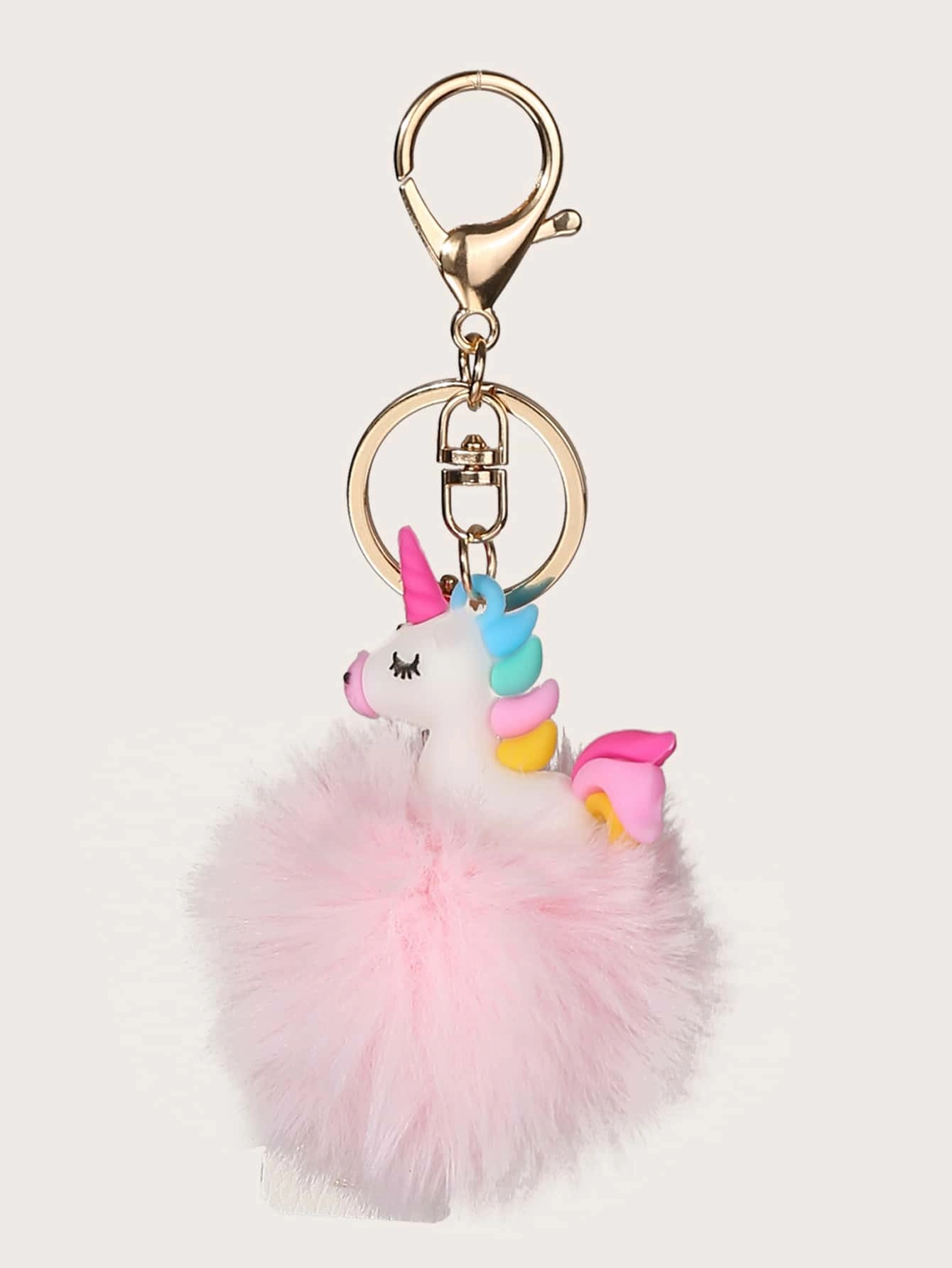 Pom-pom Decor Unicorn Shaped Bag Charm