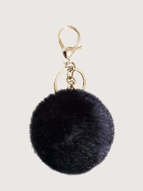 Pom Pom Design Fluffy Bag Charm