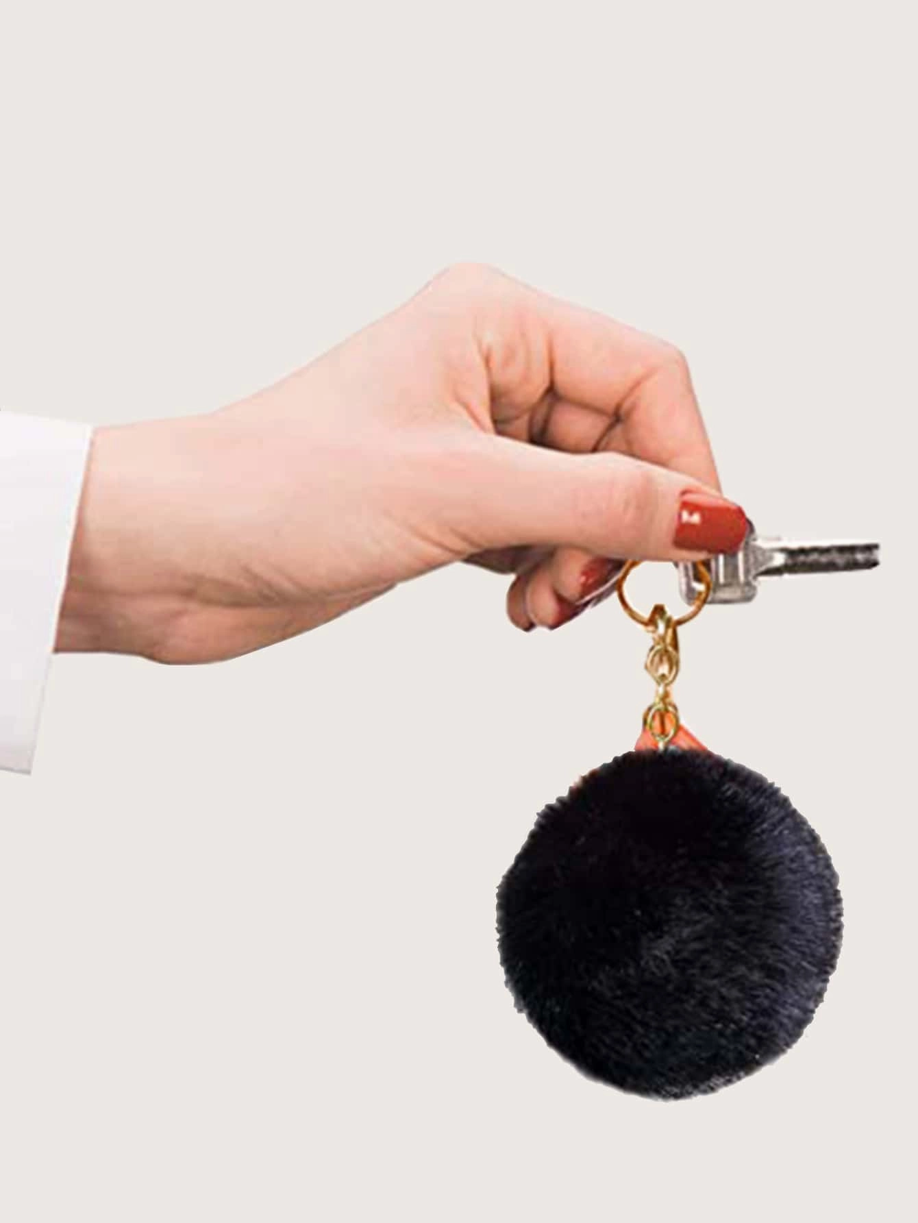 Pom Pom Design Fluffy Bag Charm