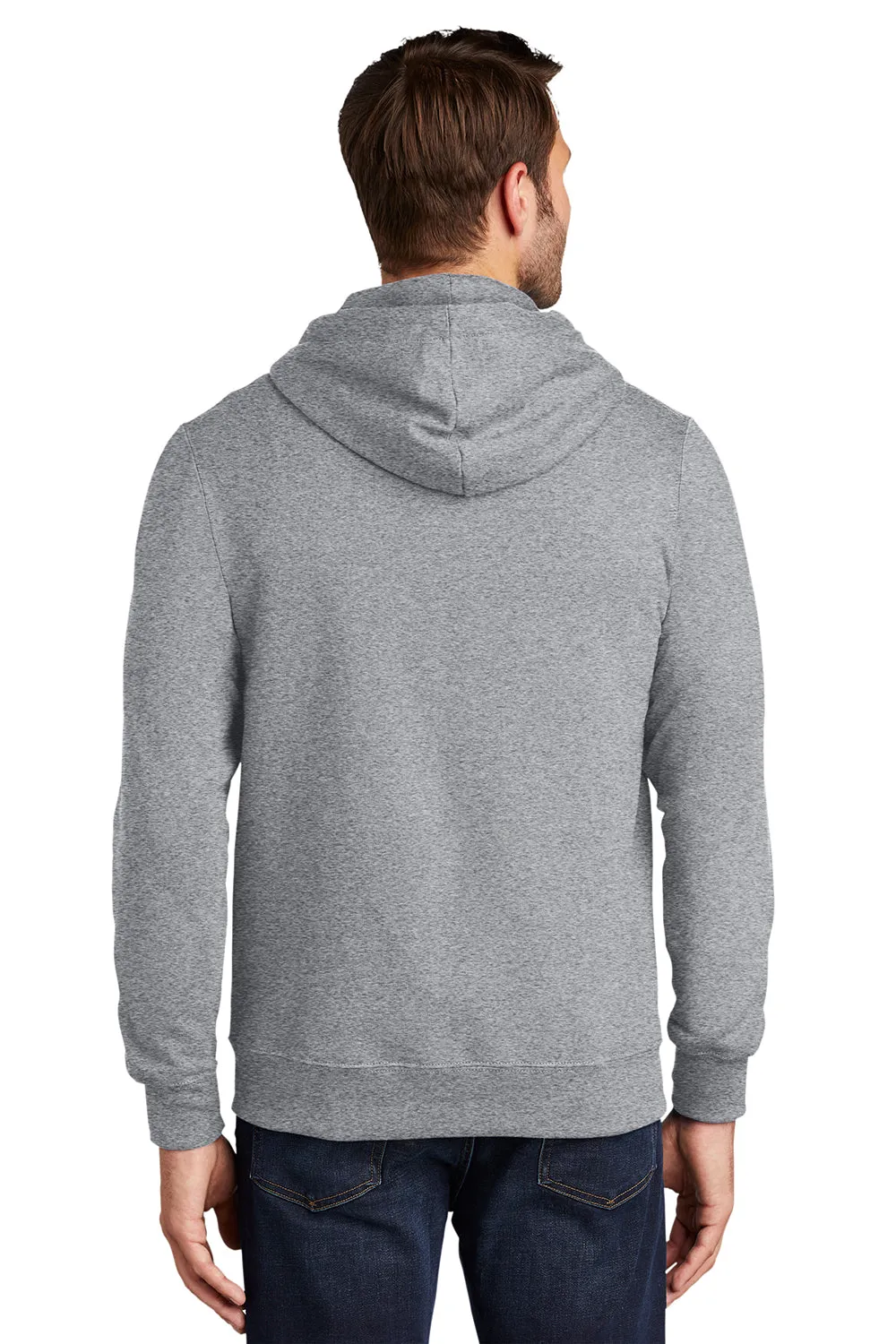 Port & Company Herren Fan Favorite Fleece Full-Zip Kapuzenpullover Hoodie mit Taschen - Heather Grey
