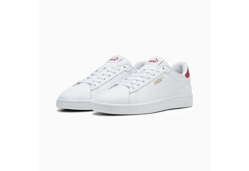 PUMA HEREN SMASH 3.0 WEIß/ROTE SCHUHE
