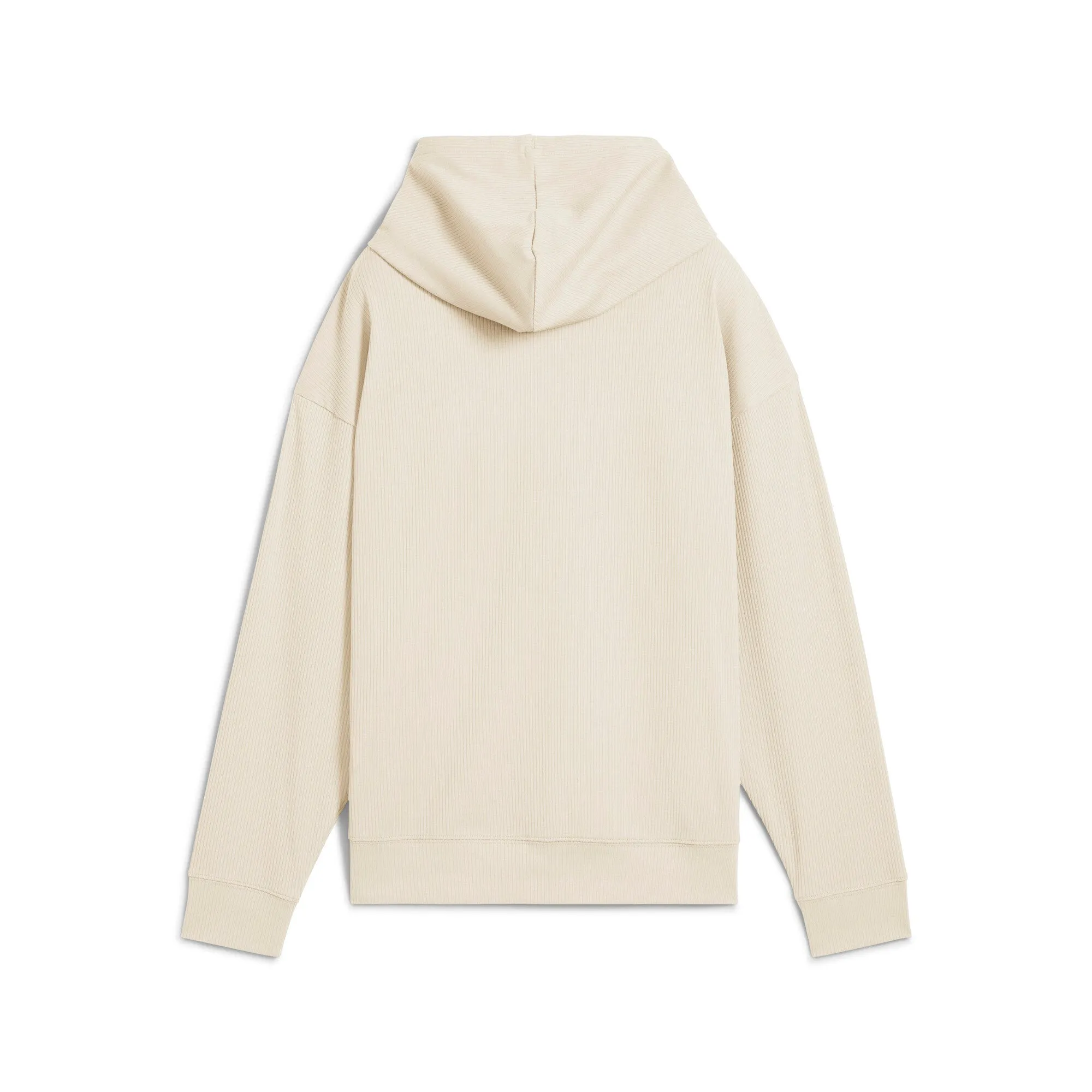 PUMA Damen ESS ELEVATED Komfort-Rippen Kapuzenpullover