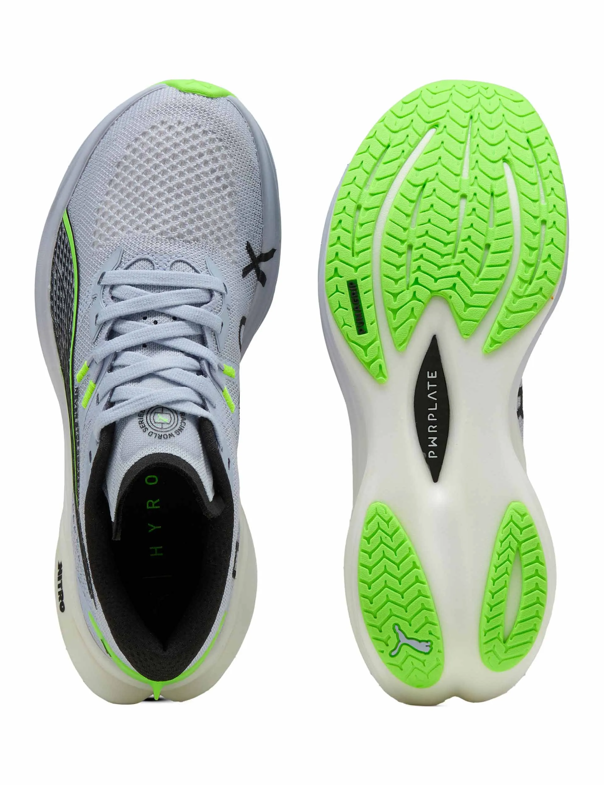 Puma x Hyrox Deviate NITRO 3 Laufschuhe - Kühles Wetter/Grünes Leuchten