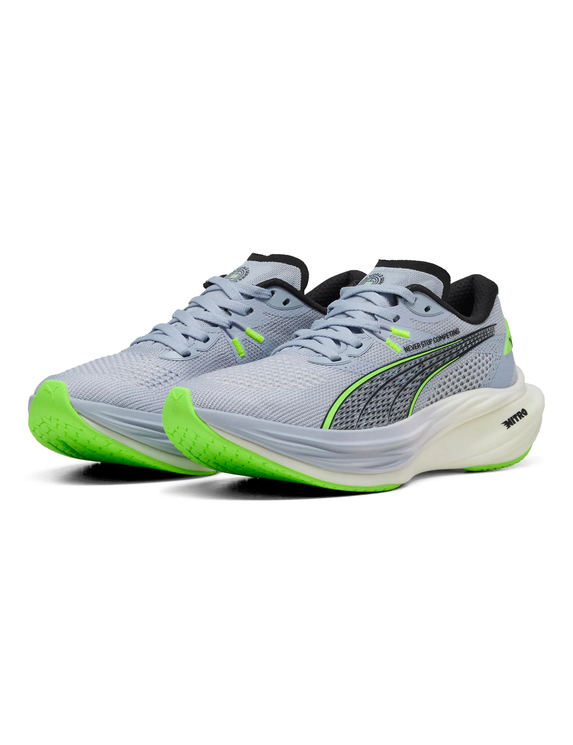Puma x Hyrox Deviate NITRO 3 Laufschuhe - Kühles Wetter/Grünes Leuchten