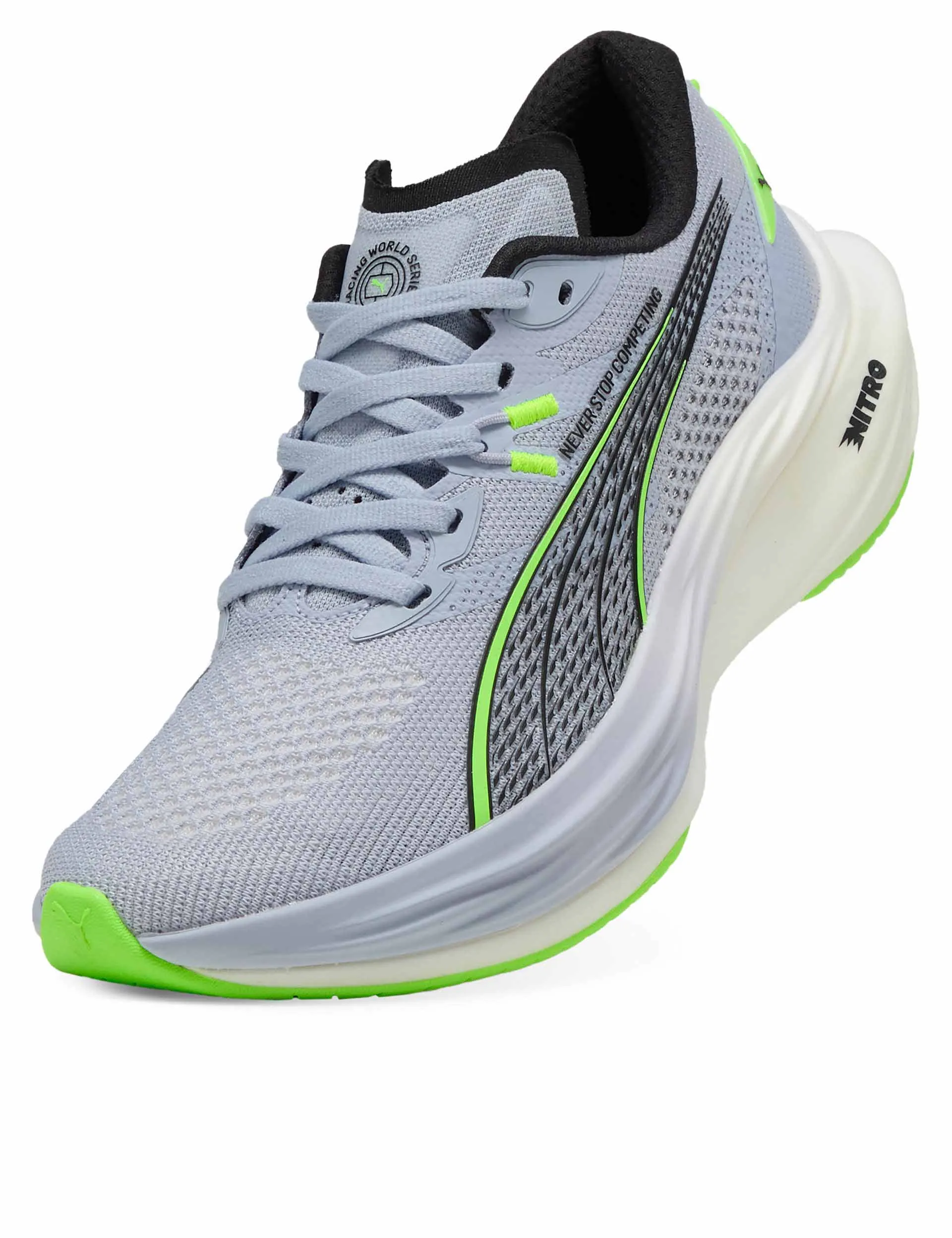 Puma x Hyrox Deviate NITRO 3 Laufschuhe - Kühles Wetter/Grünes Leuchten