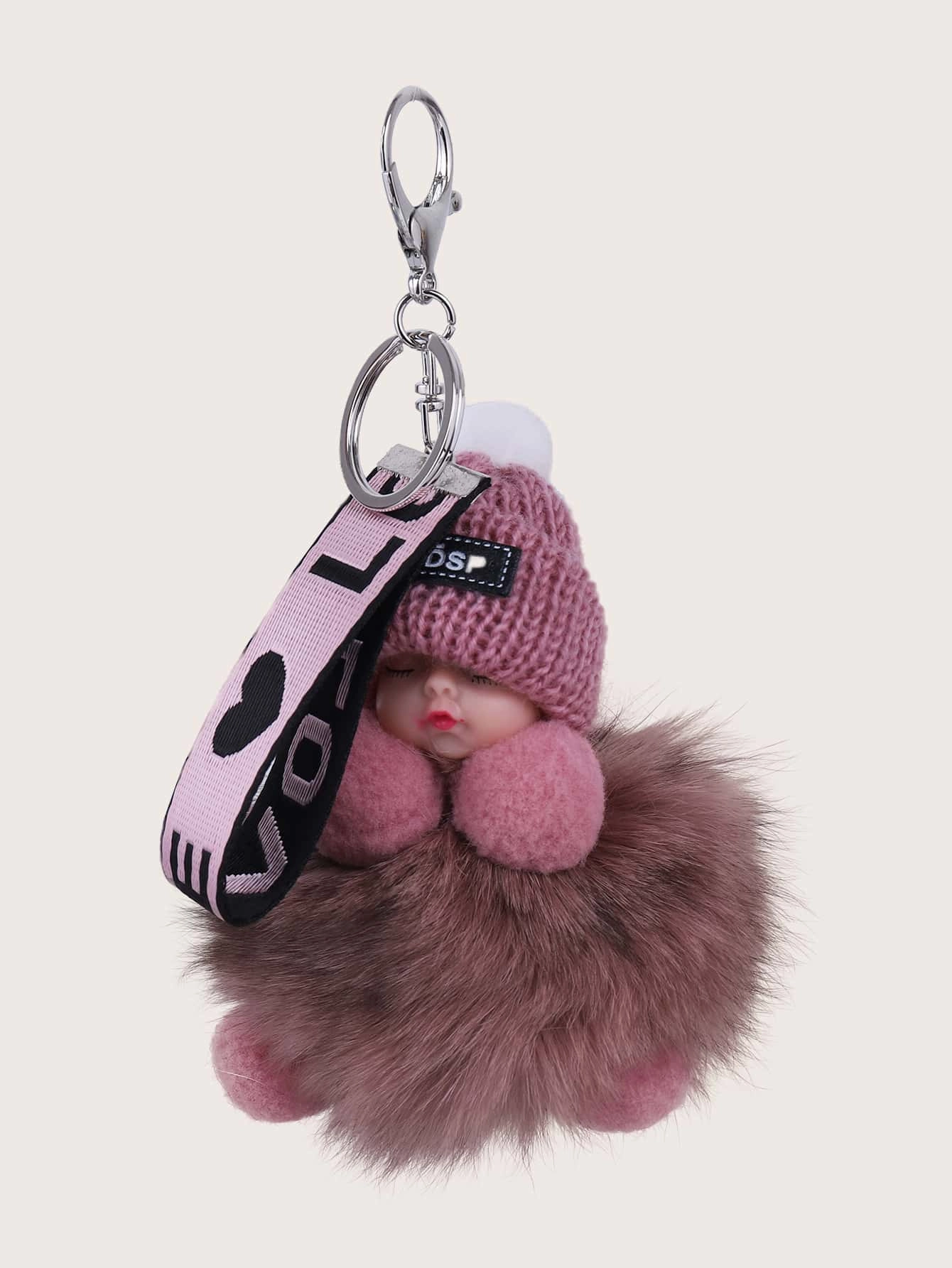 Random Letter Tape Figure Design Bag Charm